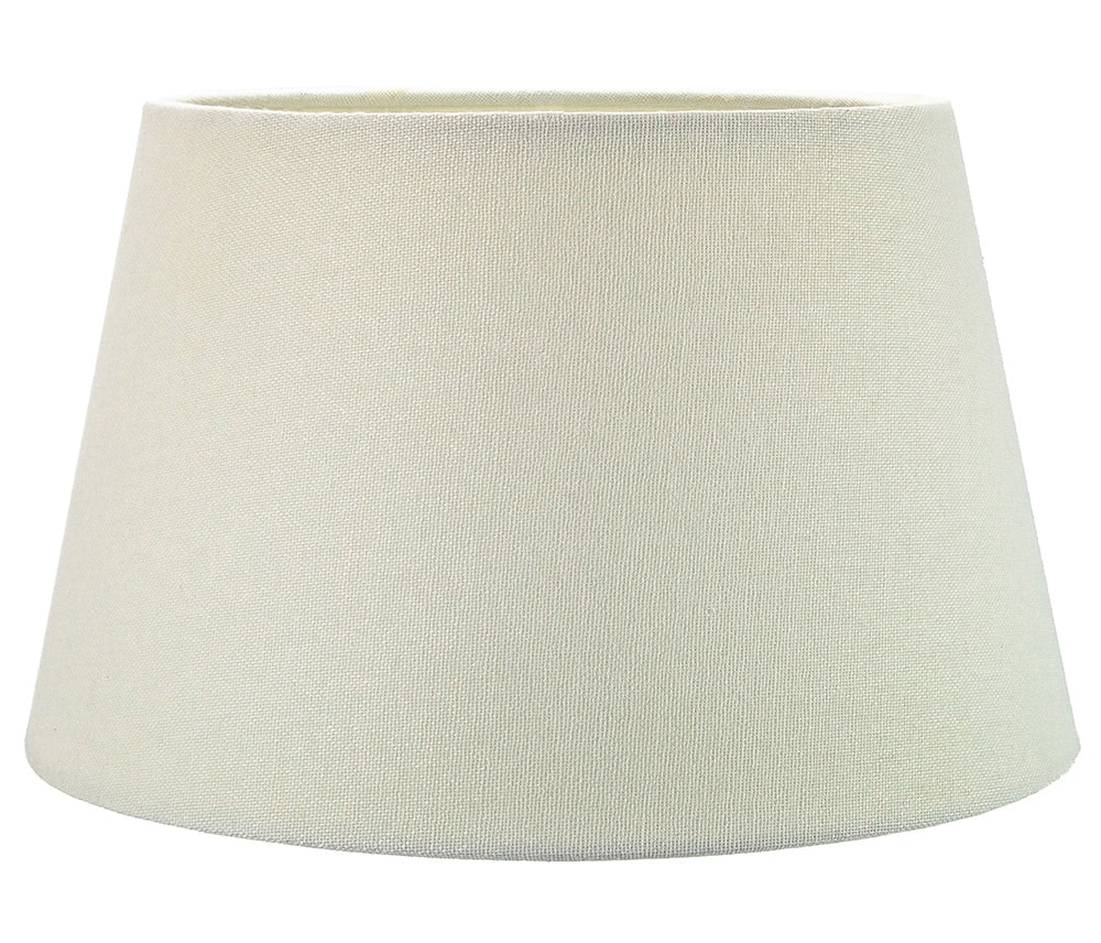 Rackhams Cream Traditional Inch Linen Fabric Drum Table/Pendant Lampshade 60W Maximum Size 14