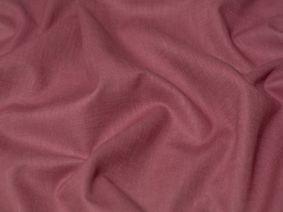 Minerva Dark/Red Core Range Textu 100% Ramie Linen Weave Fabric - Plain Design Dressmaking Fabric, 138 Cm / 55" Wide - Per Metre - Wine