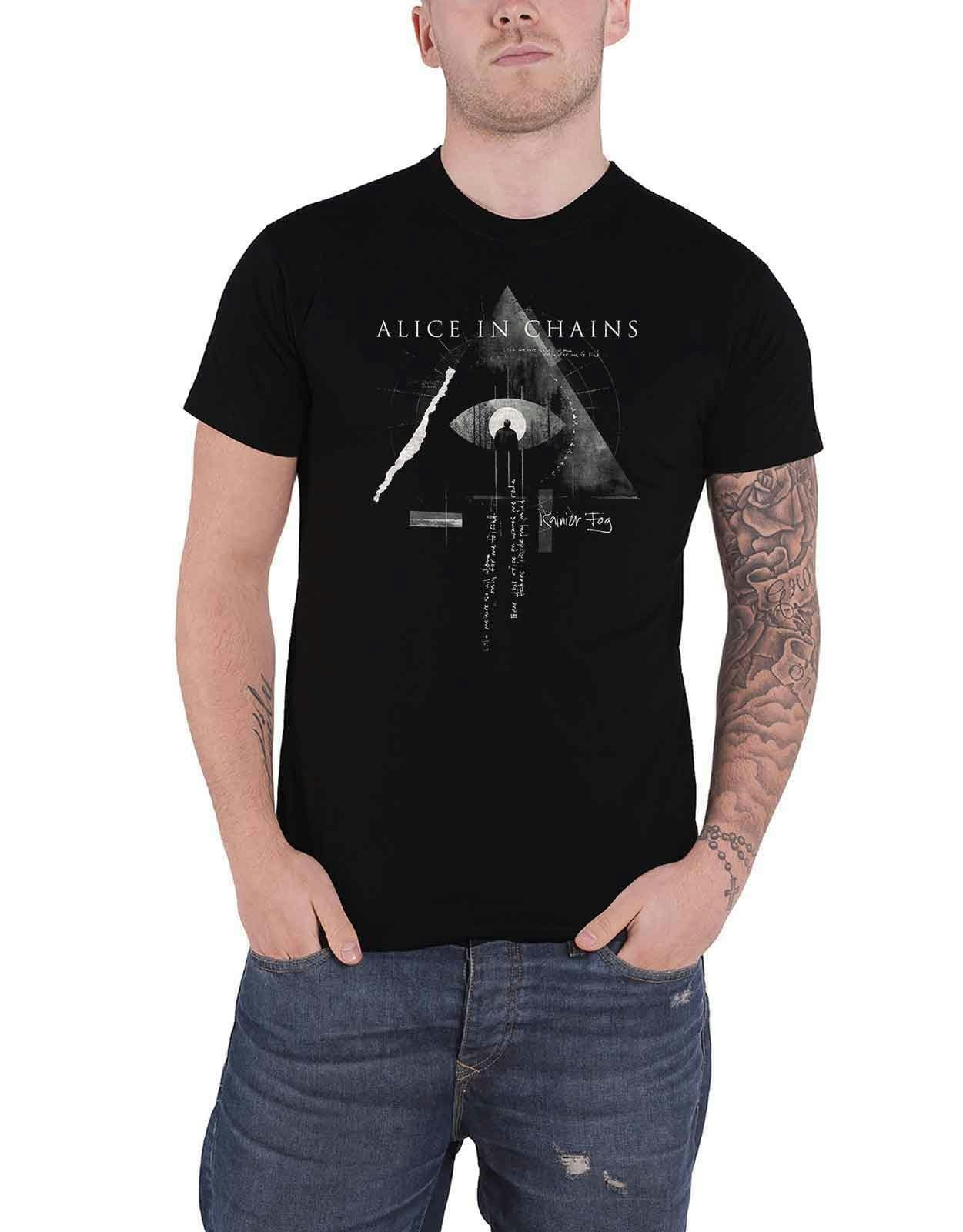 Paradiso Clothing Unisex Black Paradiso Alice In Chains Fog Mountain T Shirt - S