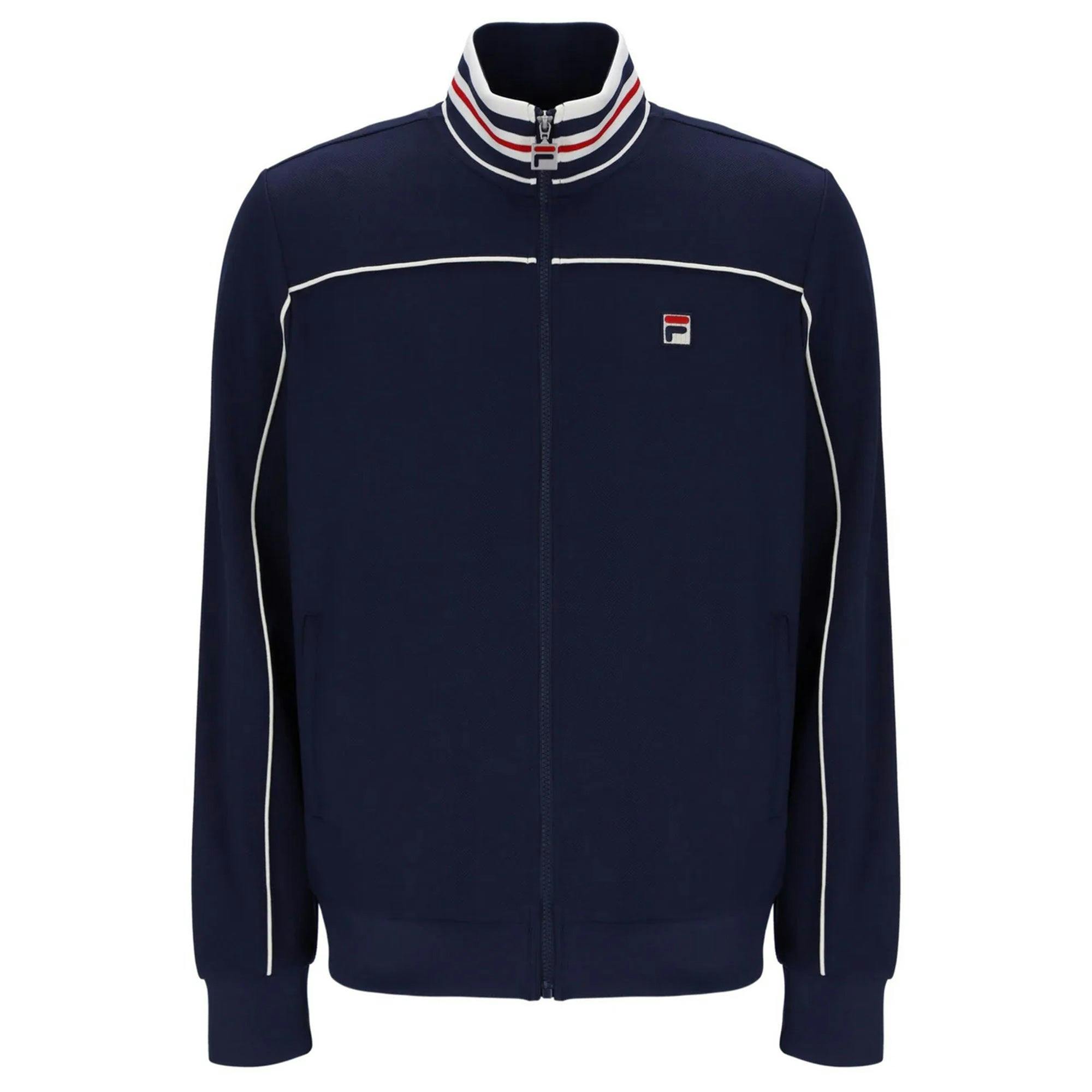 Fila Federico Tipped Neck Track Top Jacket Navy - Xxl