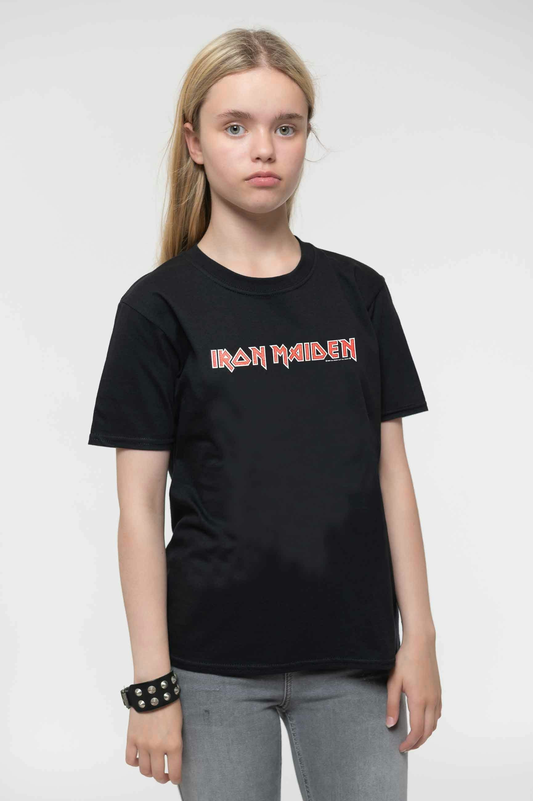 Paradiso Clothing Black Iron Maiden Kids Classic Band Logo Tee - Small (5/6 Yrs)