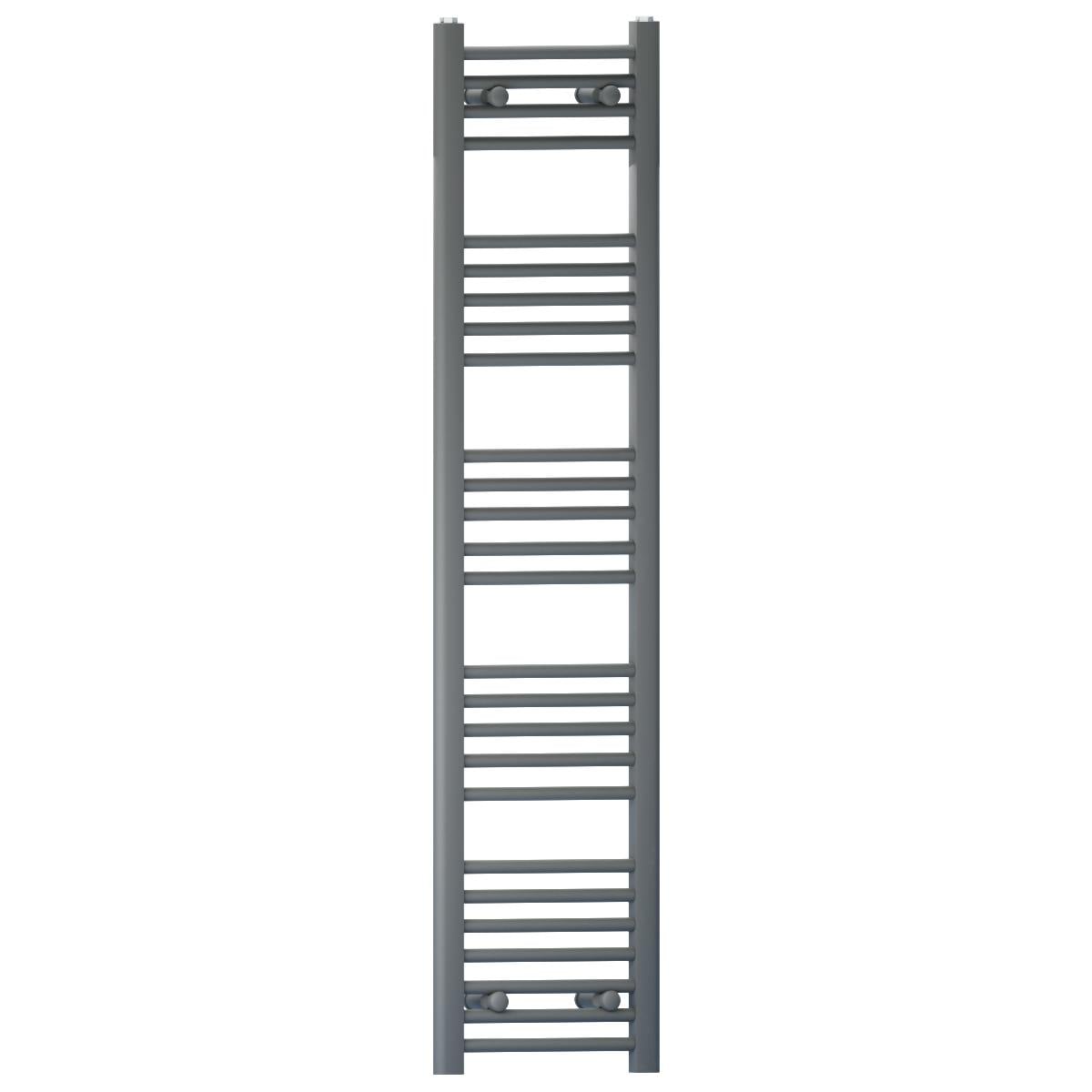 Myhomeware Anthracite/Grey 300Mm X 1400Mm Heated Bathroom Towel Rail Radiator For Central Heating Elegant Designer In Uk