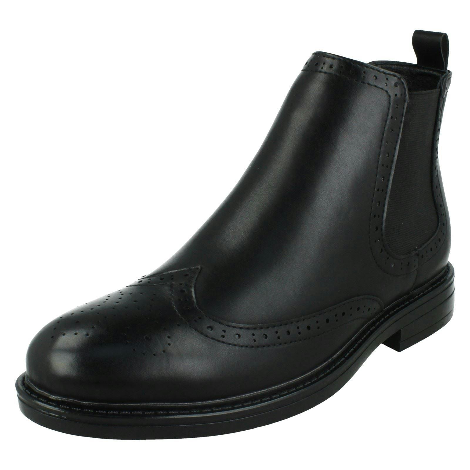 Thomas Blunt Men's Black Low Heel Brogue Boots A3085 - Uk 7