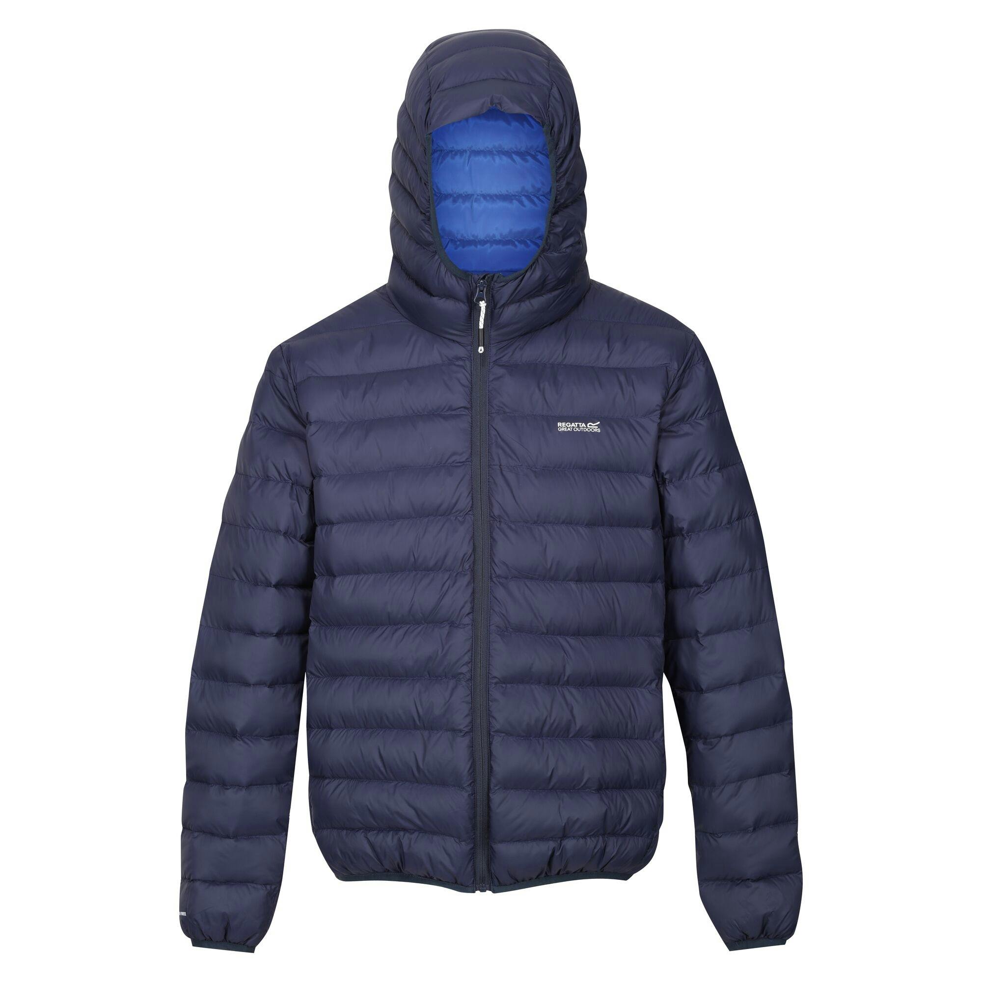 Regatta Men's Marizion Baffled Hooded Padded Jacket - Navy/New Royal - Xxl - Navy/New Royal - 100% Polyamide