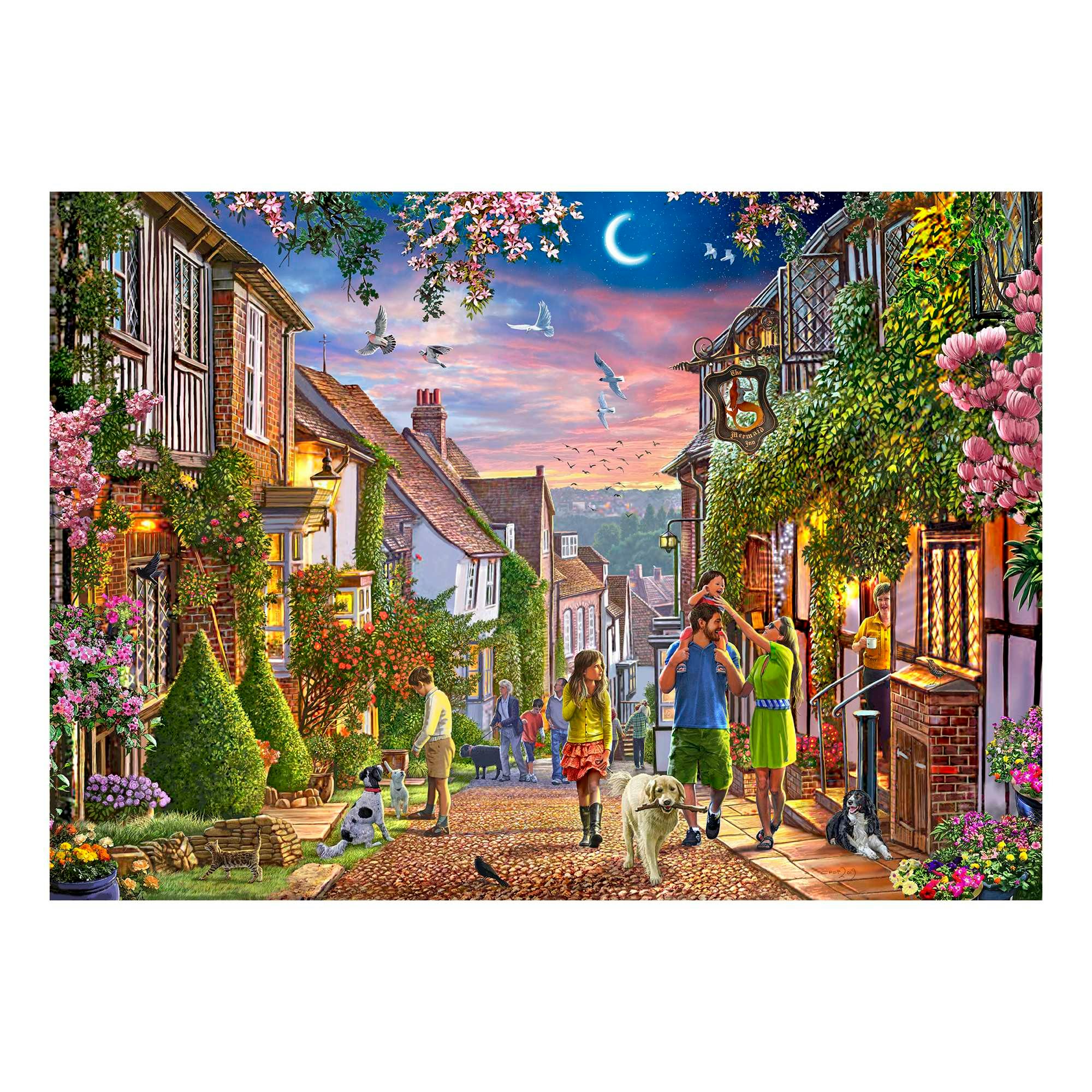 The House Of Puzzles Mermaid Street 1000 Piece Jigsaw Puzzle