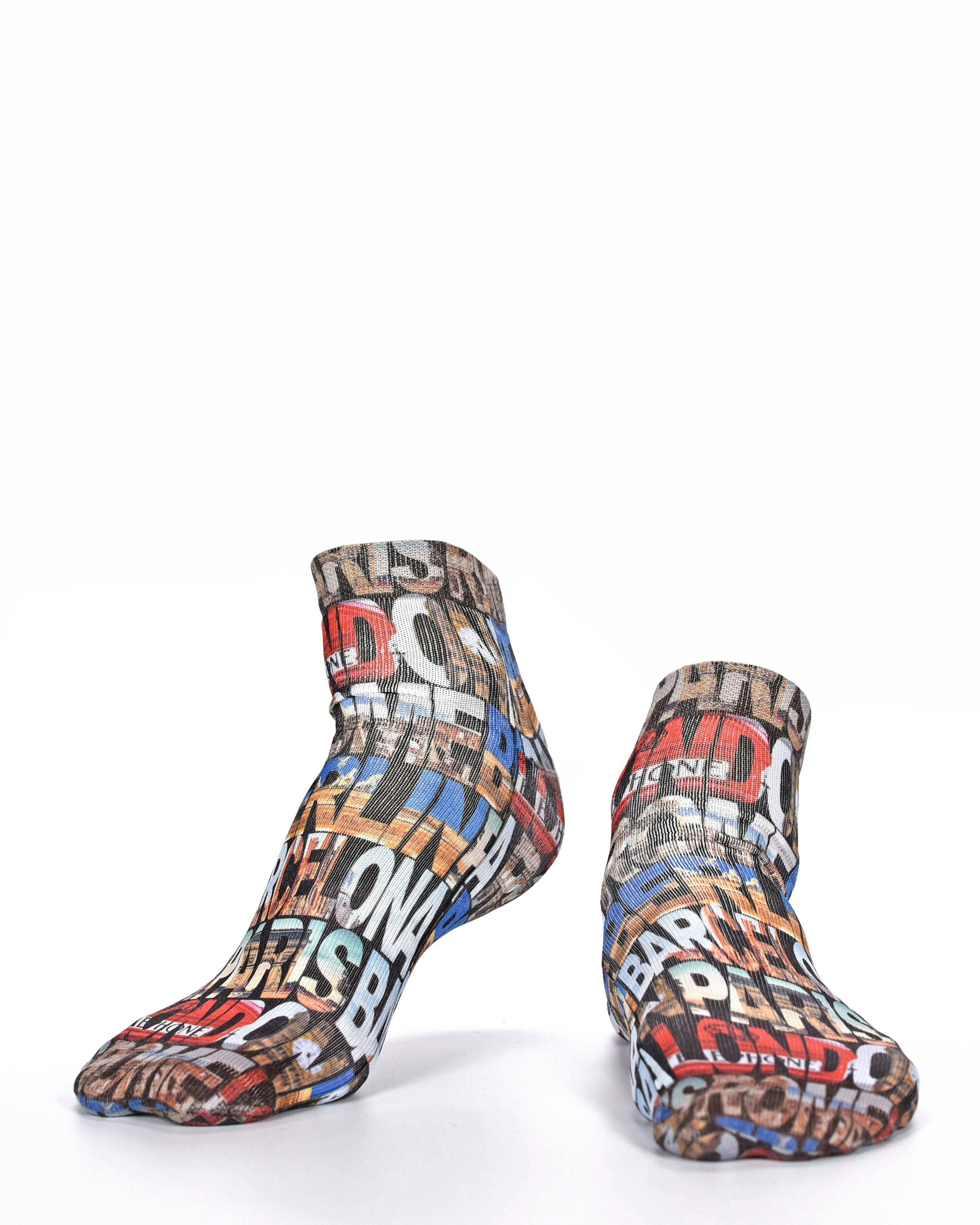 Jemsox Green Capital Cities Wigglesteps Sneaker Socks | Urban Style & Low-Cut Comfort