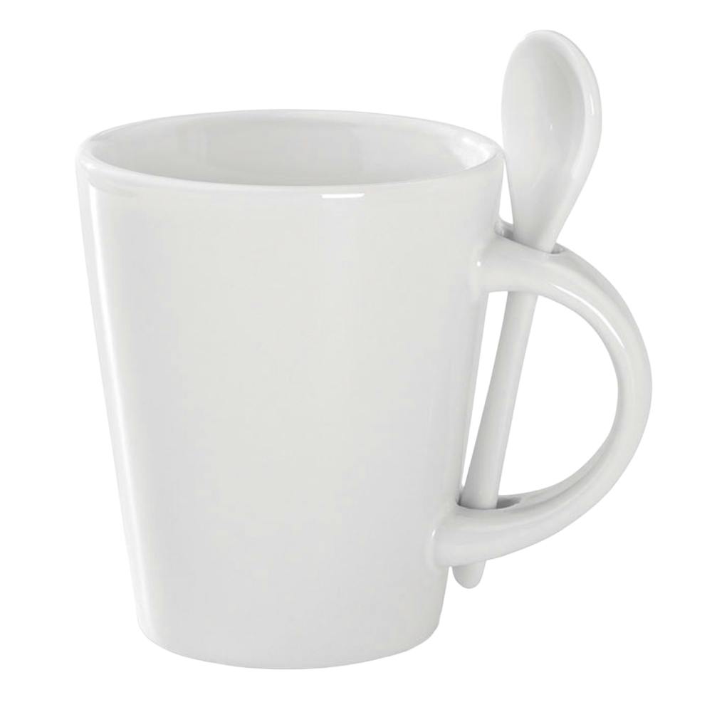 Midocean White Sublimkonik Sublimation 300Ml Mug & Spoon Set - One Size