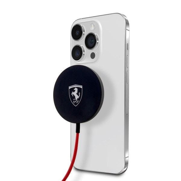 Ferrari Black 15W Magnetic Charger With Magsafe - Fecbmsmenk