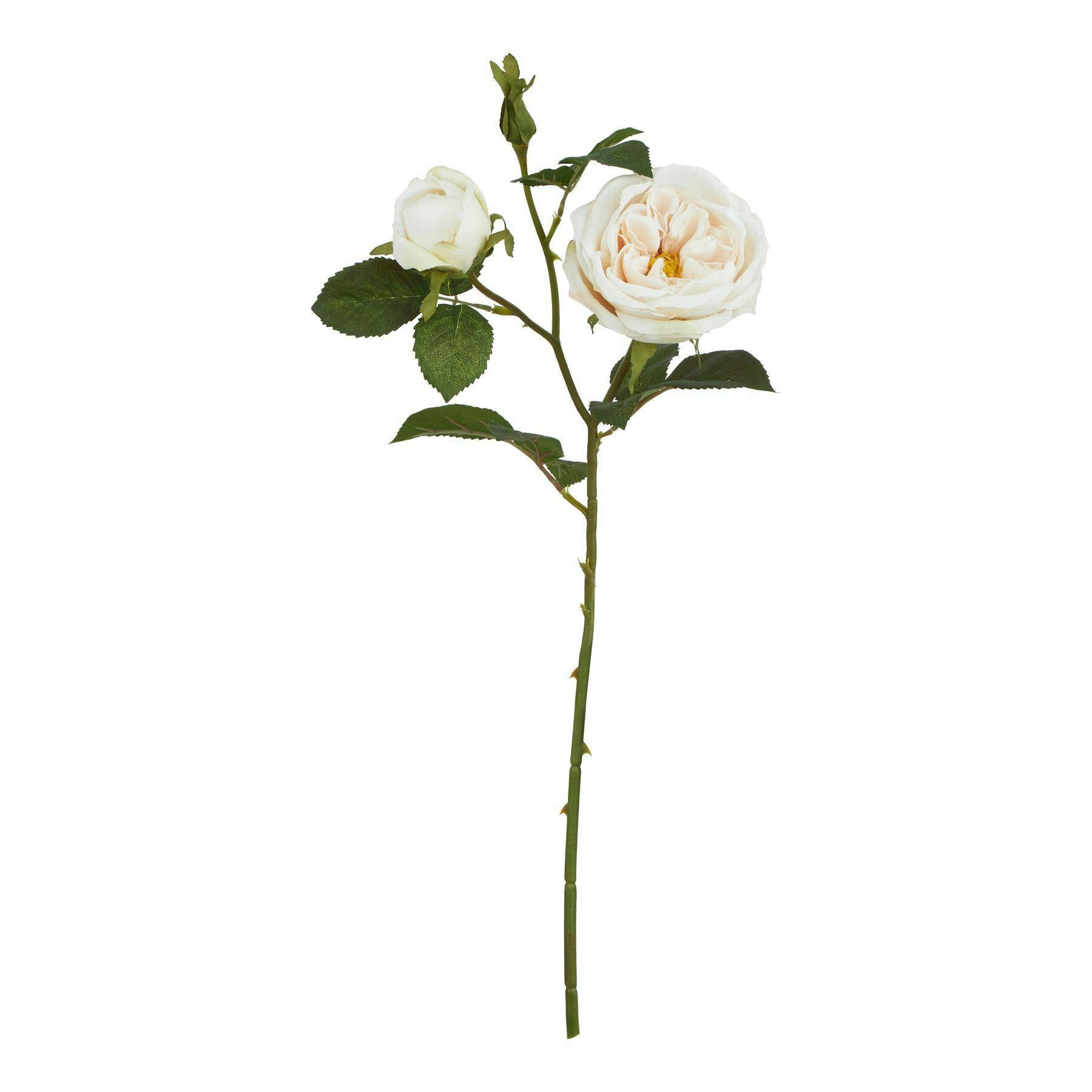 Hill Interiors The Natural Garden Collection Charity Rose Artificial Flower in Pale Pink - Image 2