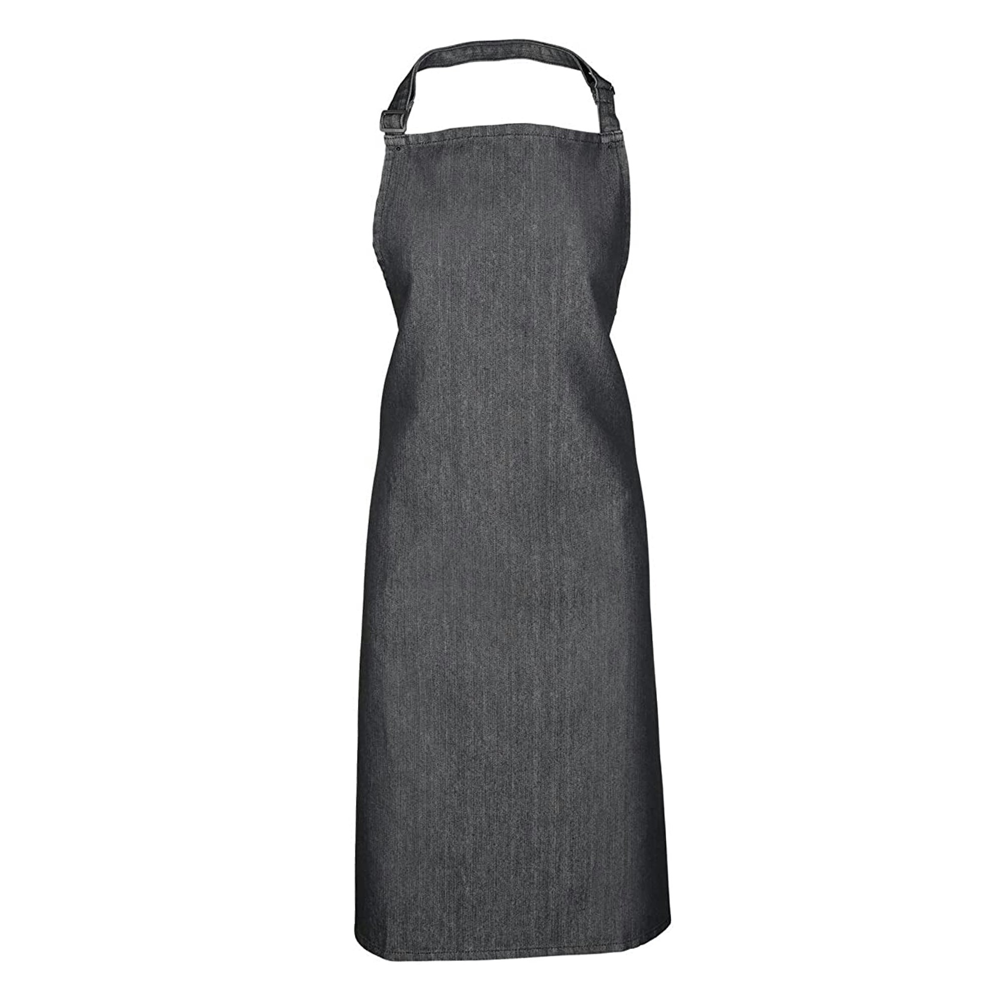 Premier Women's True Black Colours Bip Apron With Pocket Workwear In - Image 2