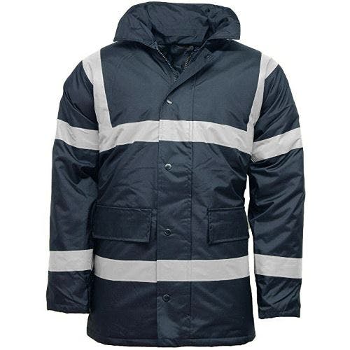 Coolandnew Standsafe Hv302 Hi Vis Waterproof Parka Jacket - Navy - S