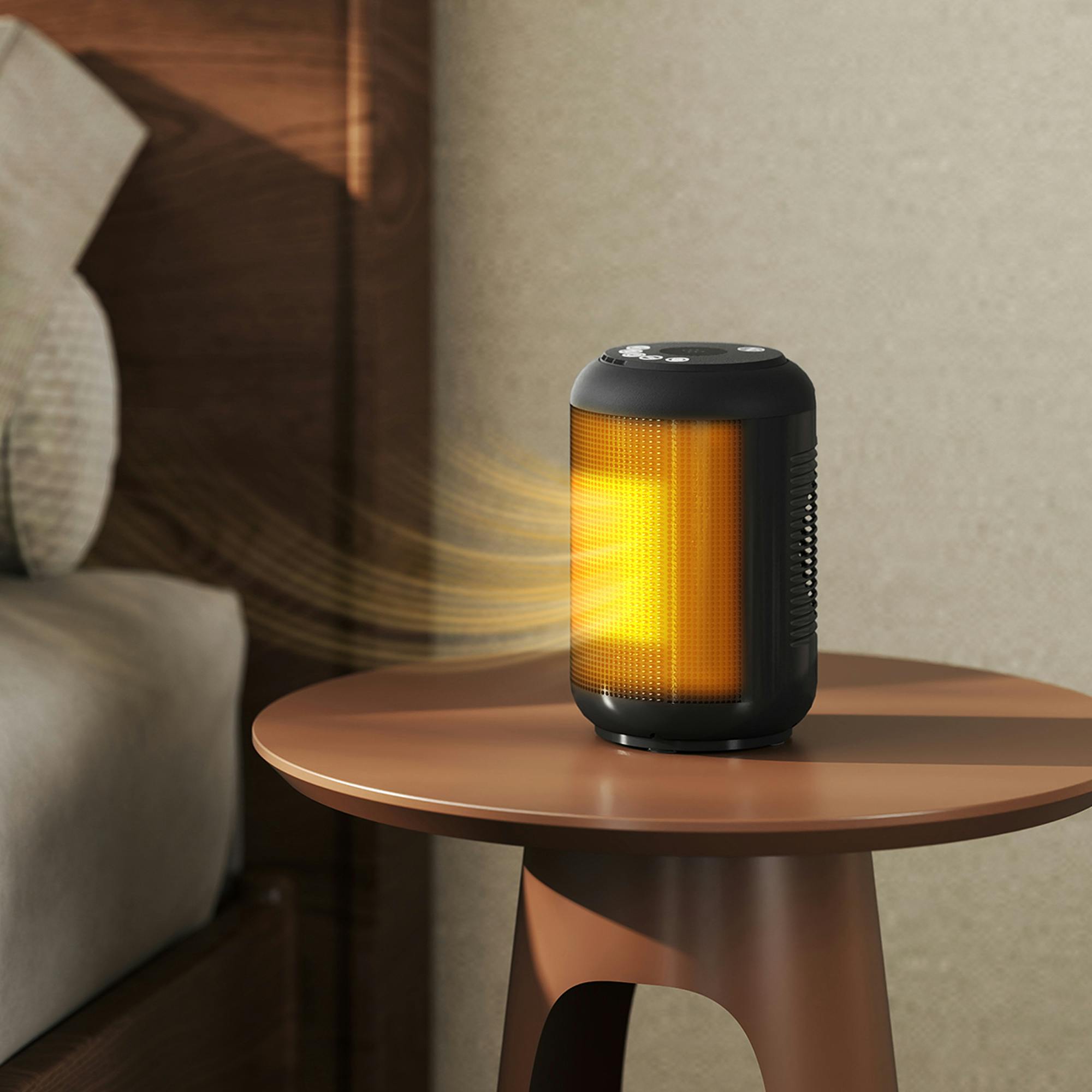 Homcom Black Ceramic Electric Heater, 1500W Fan Space Heater,
