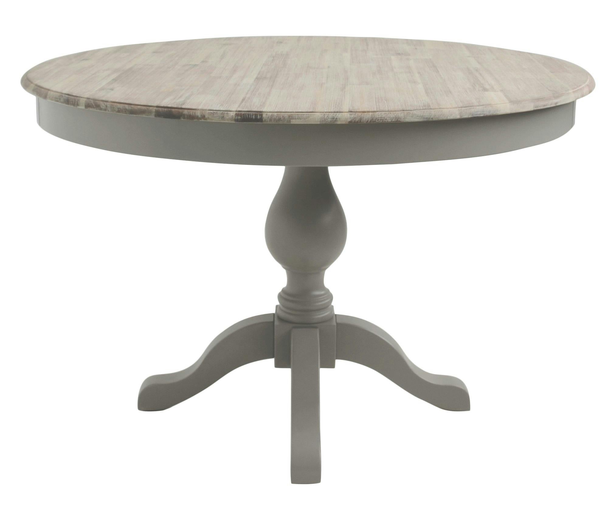 Rackhams Grey Florence Large Pedestal Dining Table With Hidden Drawers 120Cm - Dove