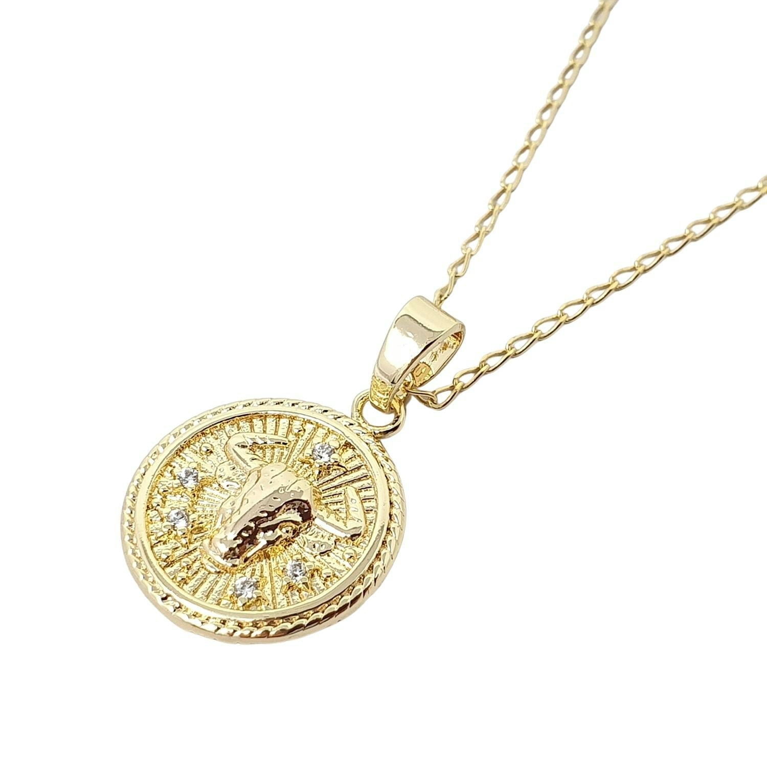 Harfi Gold Taurus Plated Zodiac Astrology Pendant Charm Necklace