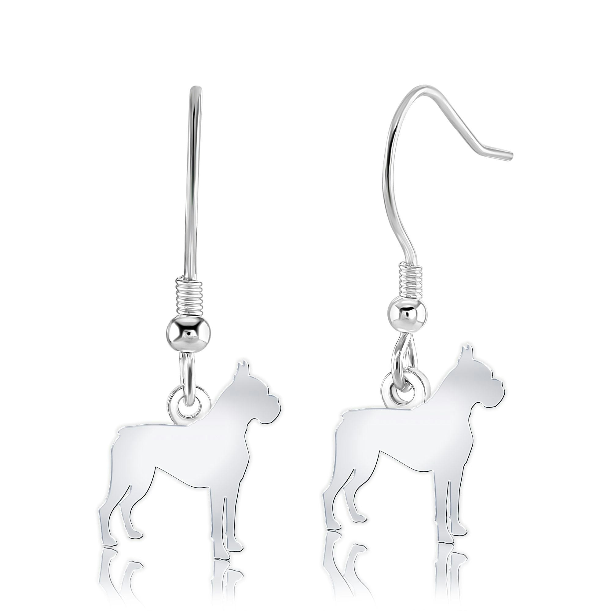 Mylee London Silver Boxer Silhouette Earrings - Yes - Hook