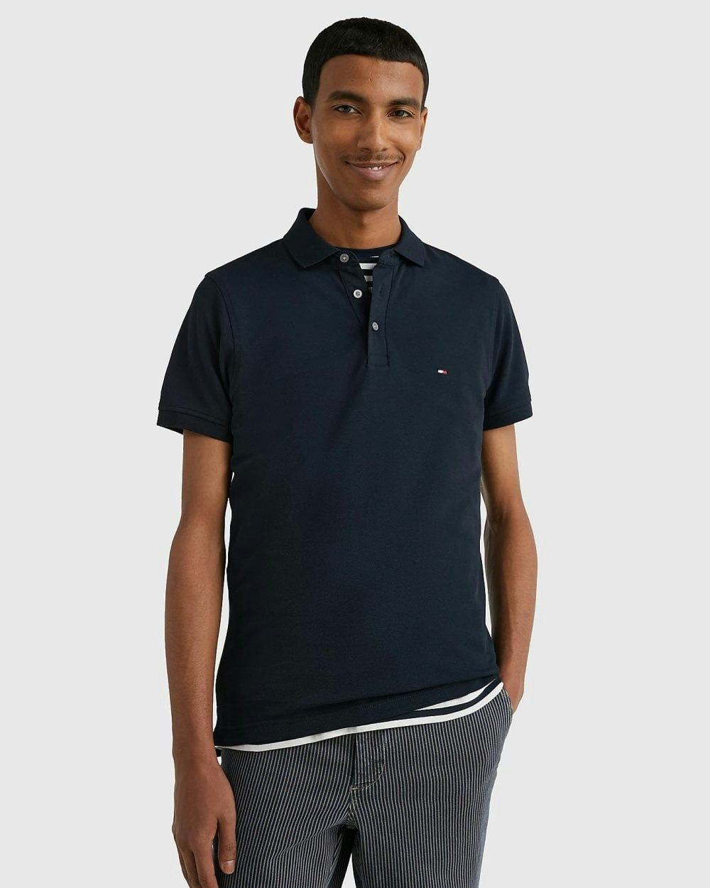 Tommy Hilfiger Men's Core 1985 Slim Polo Shirt - Desert Sky - Desert Sky - Xl