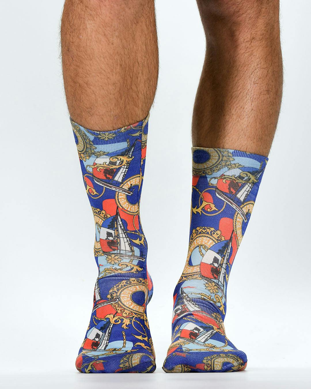 Jemsox Green Baroque Sailor Design Socks | Fun, Colourful & Comfortable Socks