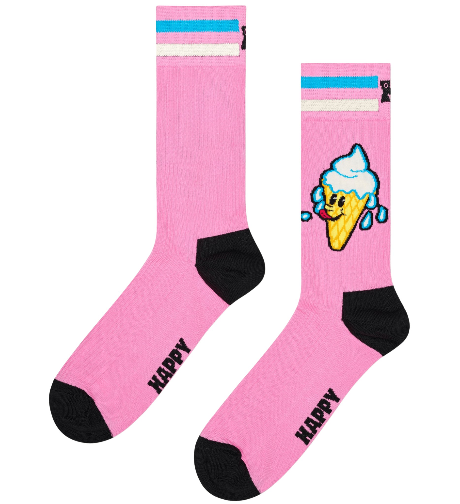 Happy Socks Women's Cream/Pink Ice Socks, - Eur 36-40