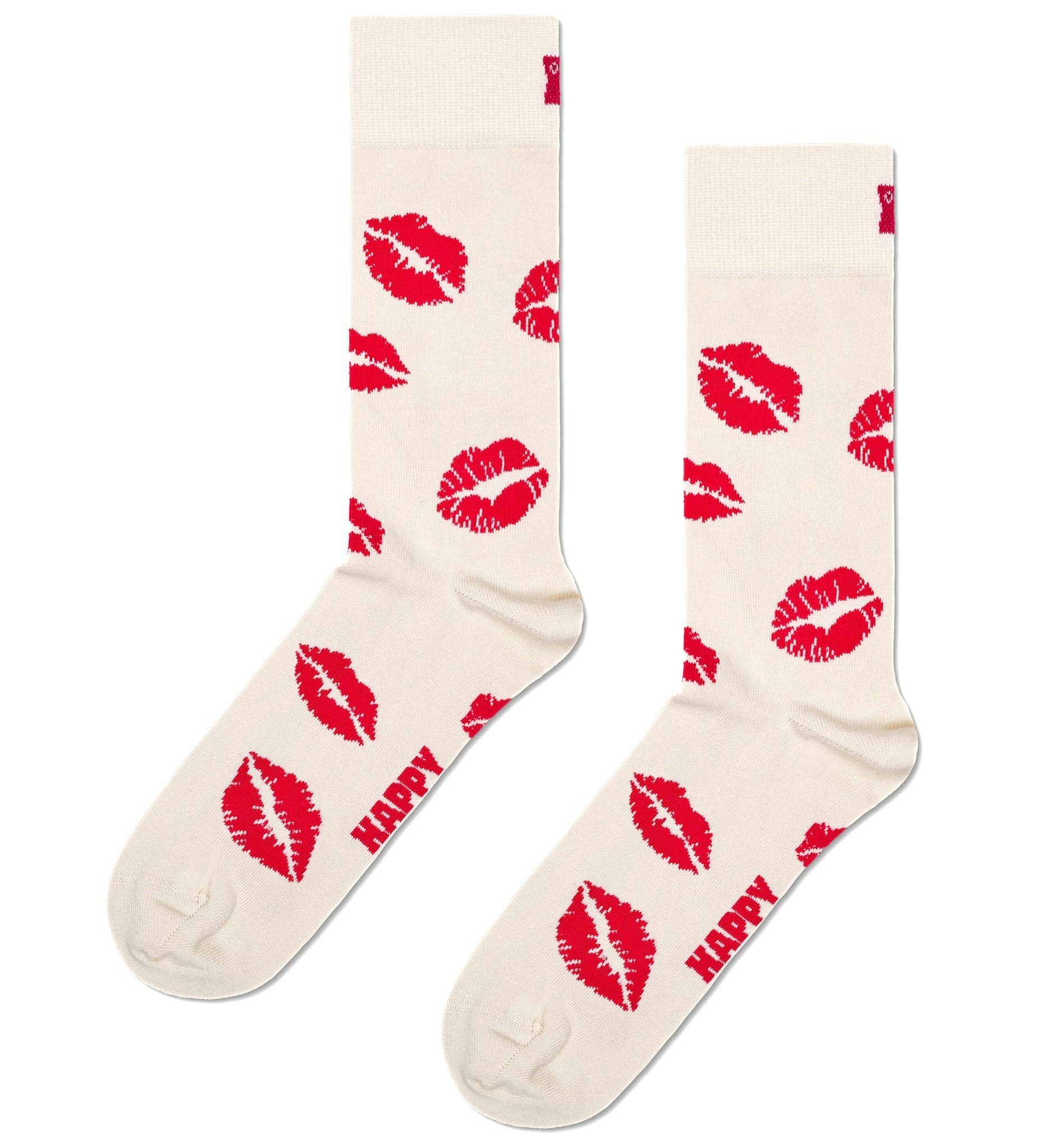 Happy Socks White Kisses Socks, - Eur 41-46