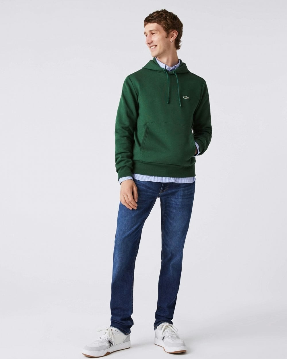 Lacoste Men's Green Fleece Hoodie - 132 - 132 - Xl