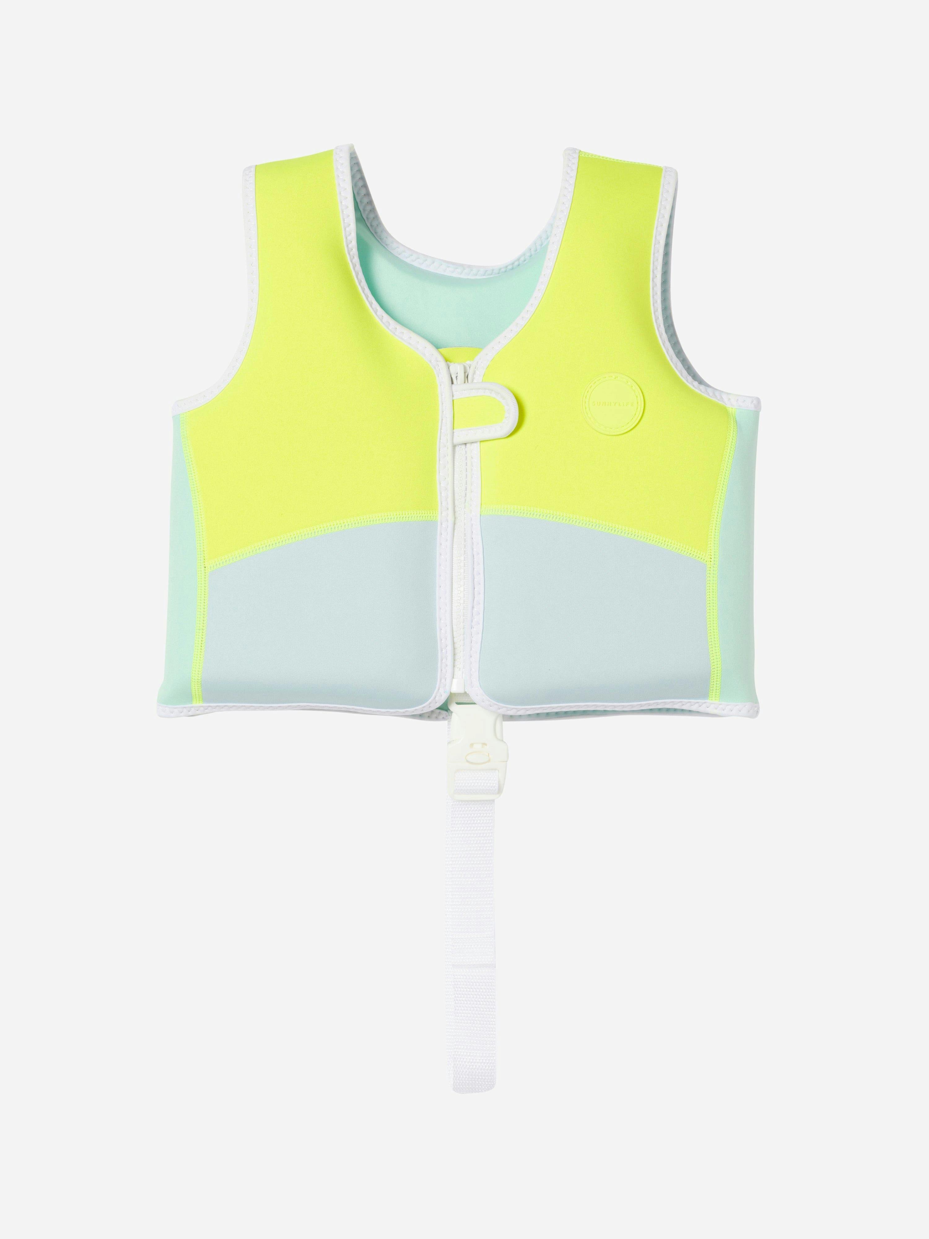 Sunnylife Unisex Kids Yellow Kids Neon Salty The Shark Swim Vest In - 2 - 3 Yrs