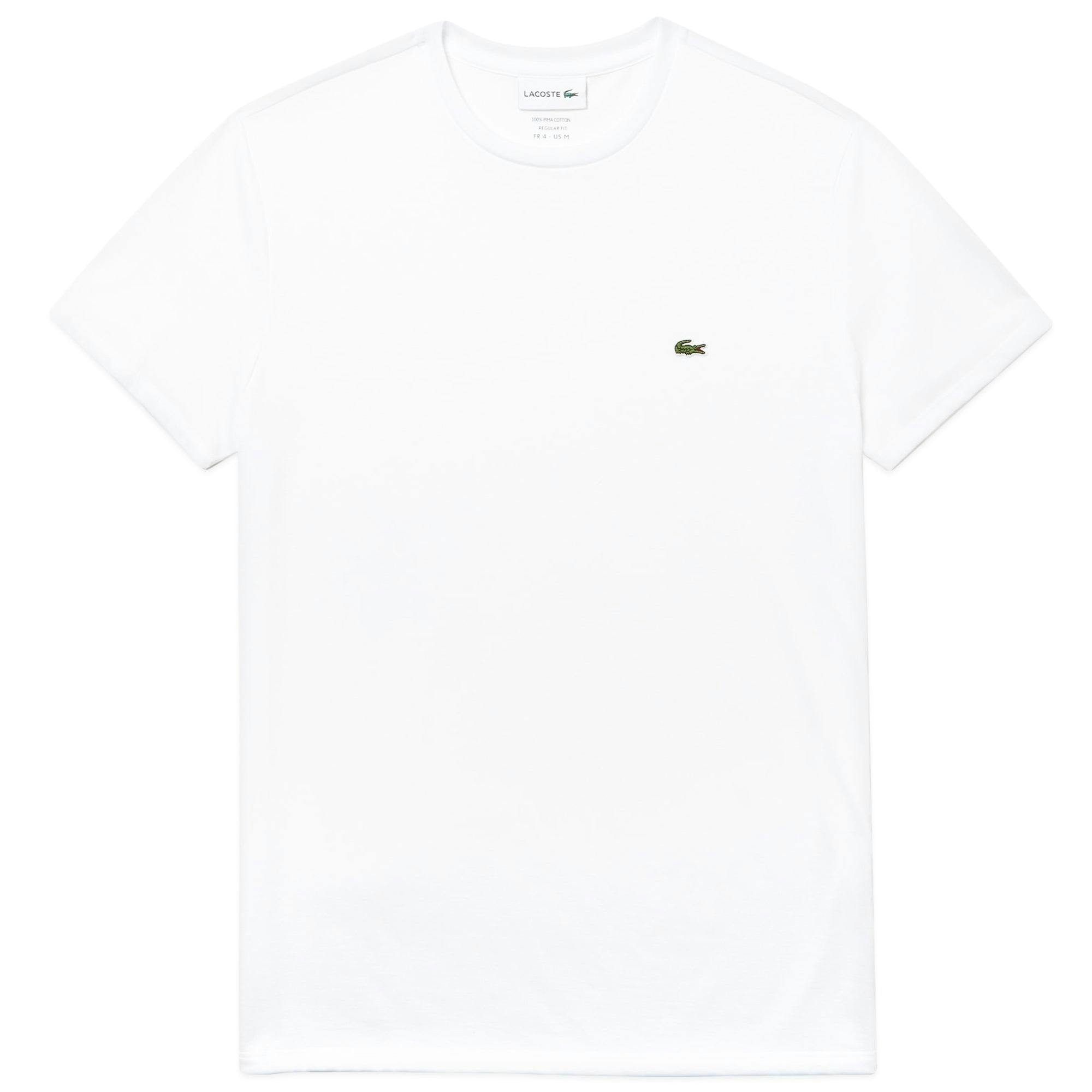 Lacoste White Th6709 Pima Cotton T-Shirt - XX-Large