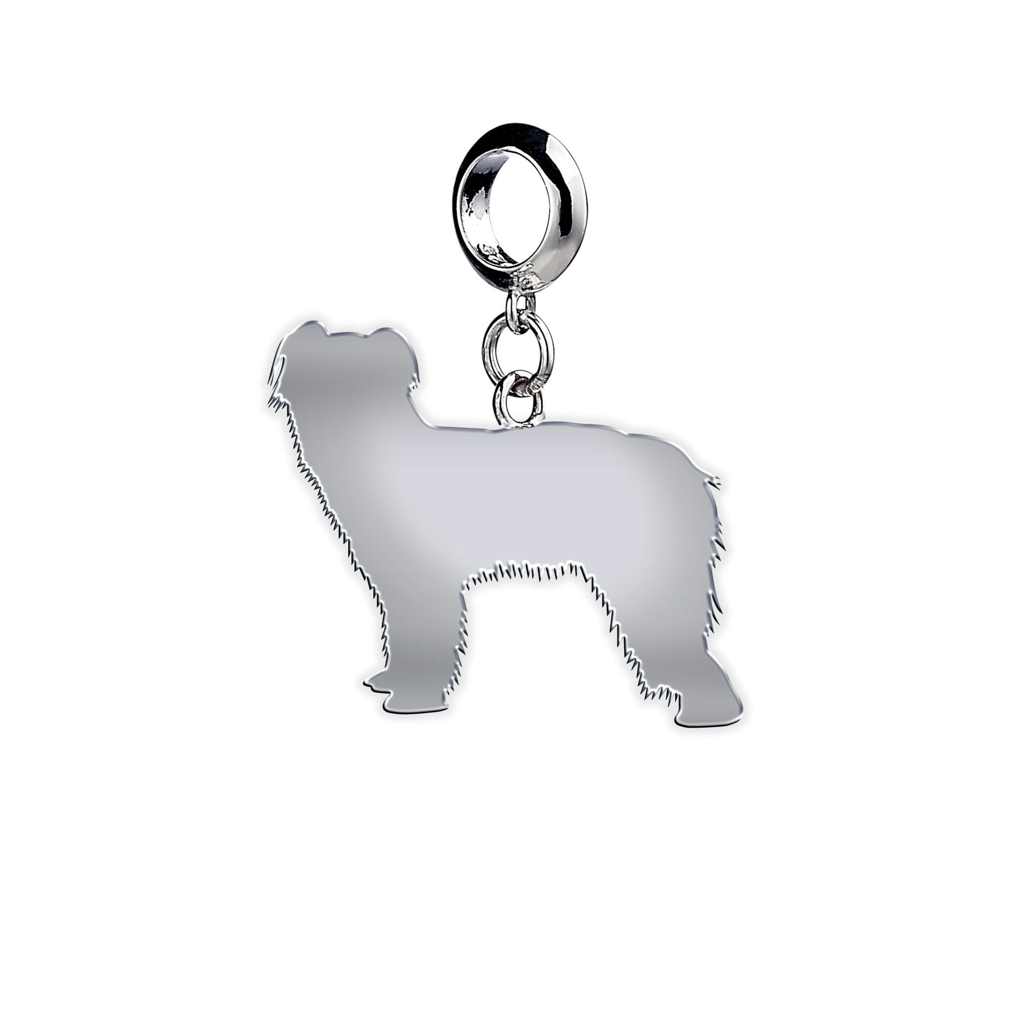 Mylee London Silver Pyrenean Sheepdog Silhouette Charm - Yes - Slider Charm
