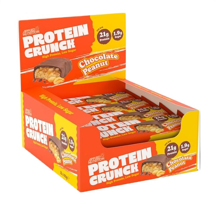 Applied Nutrition Protein Crunch - Protein Bars, High Protein, Low Sugar (Milk Chocolate Peanut) (62g x 12) - Image 6