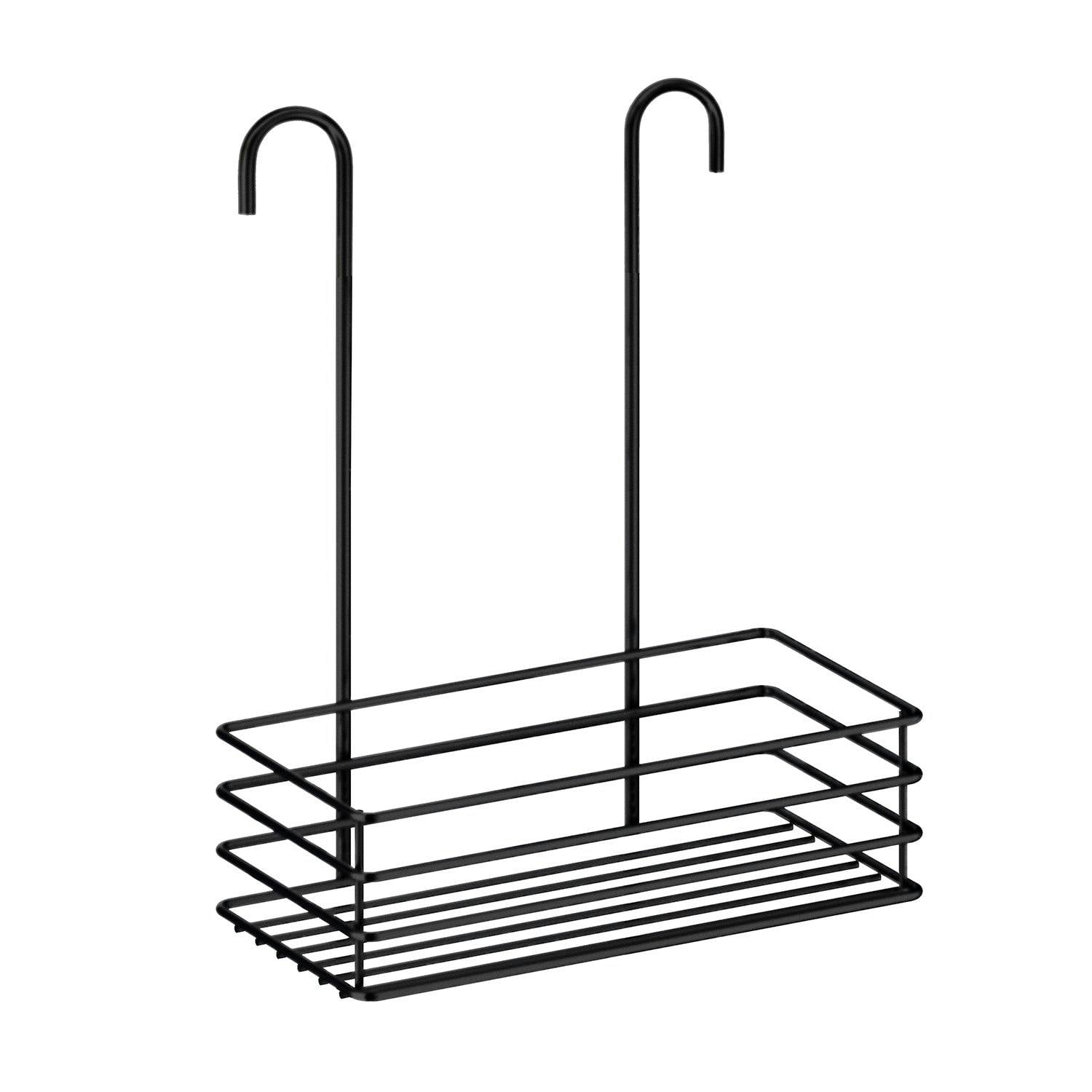 Rackhams Black Matt Stainless Steel Shower Basket For Shower Mixer