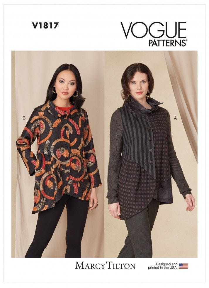 Vogue Women's Sewing Pattern 1817, Jackets, Waistcoats For B5 (8-10-12-14-16) - Intermediate - B5 (8-10-12-14-16)