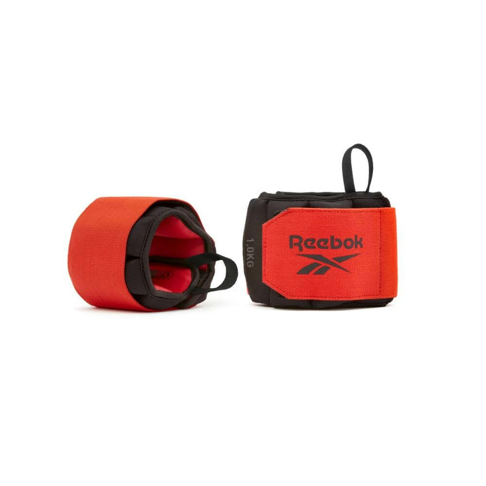 Reebok Black/Red Flexlock Wrist Weights 1Kg
