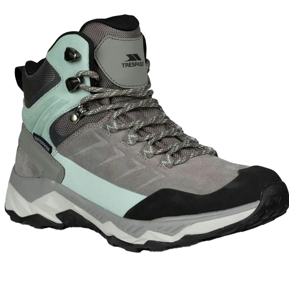 Trespass Women's Grey / Ismay Suede Waterproof Walking Boots - 6 Uk - 50% Rubber/15% Phylon/15% Md/10% Suede/10% Textile