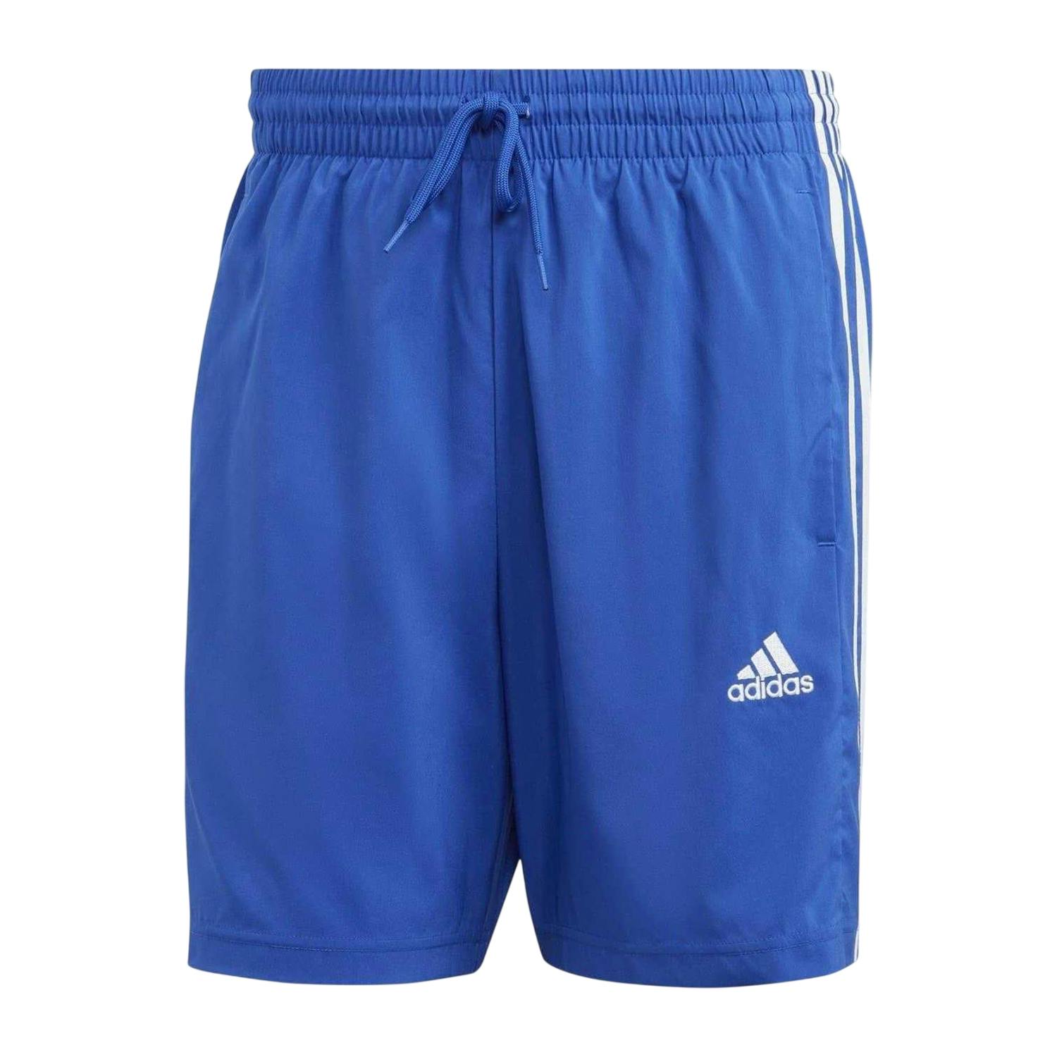 Adidas Men's White 3 Stripes Shorts - Bright Royal/ - Xxl - Bright Royal/ - 100% Polyester