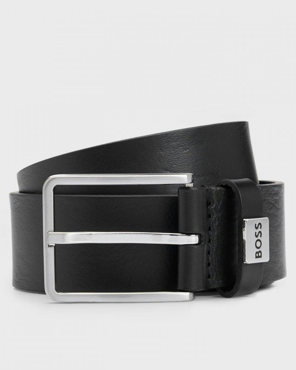 Boss Orange Men's Orange/Black Boss Elio Leather Belt - 001 - W36