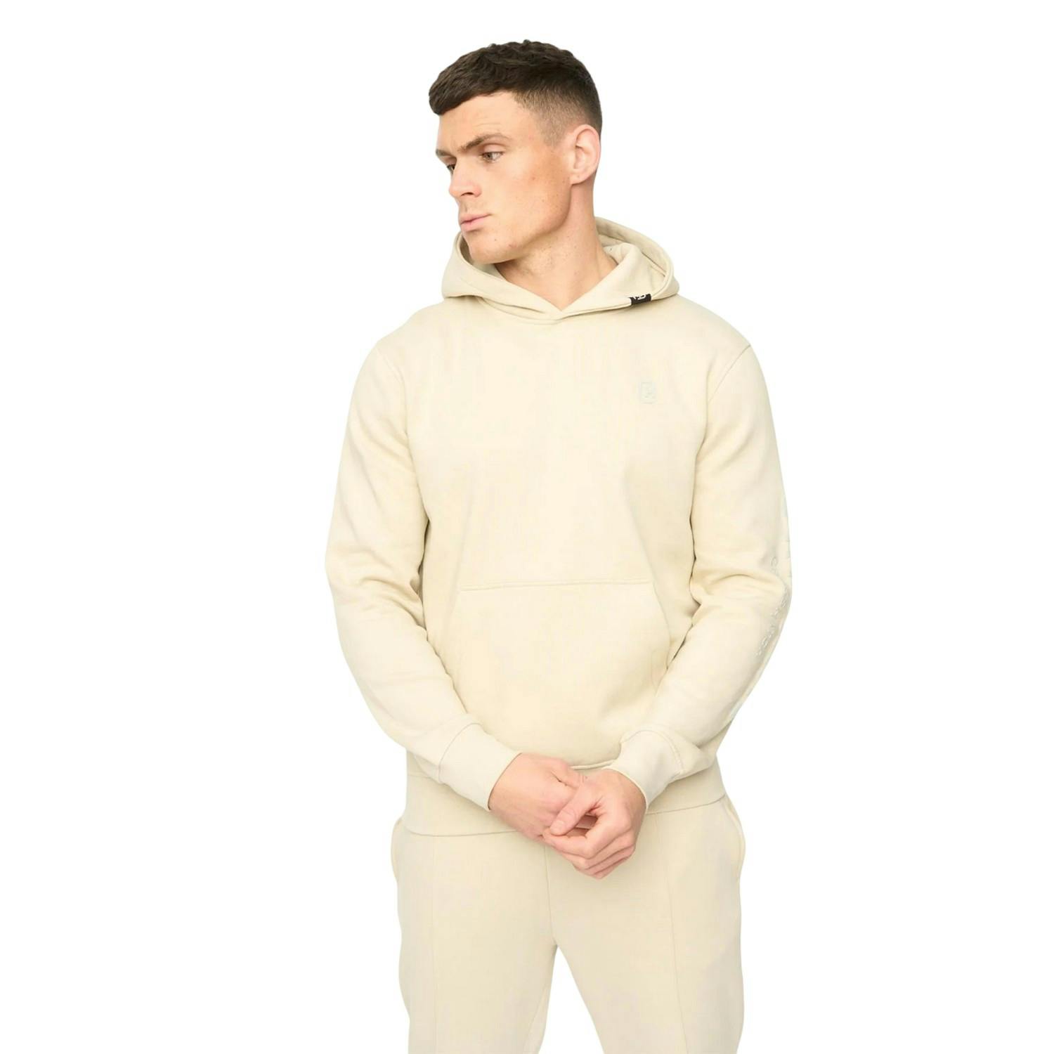 Crosshatch Men's Light Crufton Hoodie - Stone - Xl - Stone - 60% Cotton/40% Polyester
