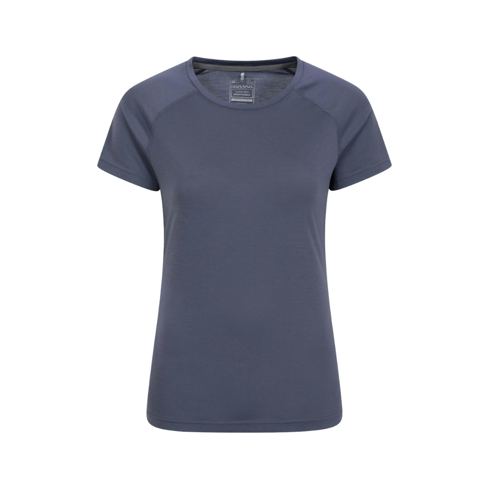 Mountain Warehouse Women's Dark/Grey / Quick Dry T-Shirt - 10 Uk - 95% Polyester/5% Elastane