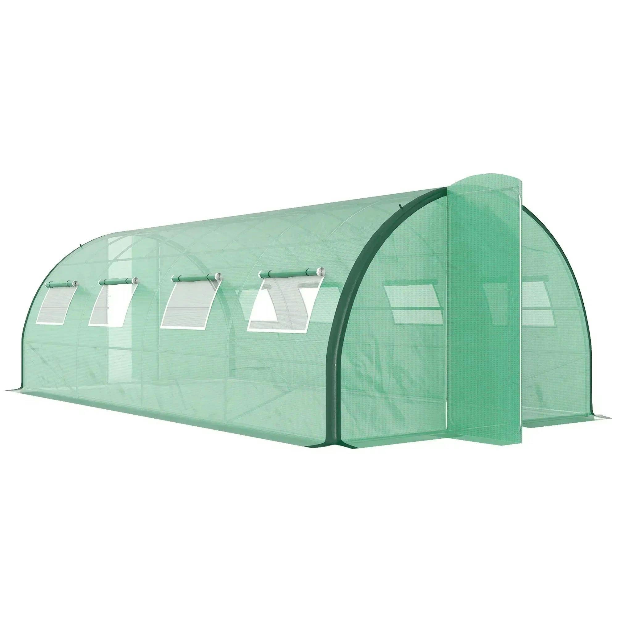 Rackhams Green Polyethylene Upgraded Structure Walk-In Polytunnel House, 6 X 3 M,