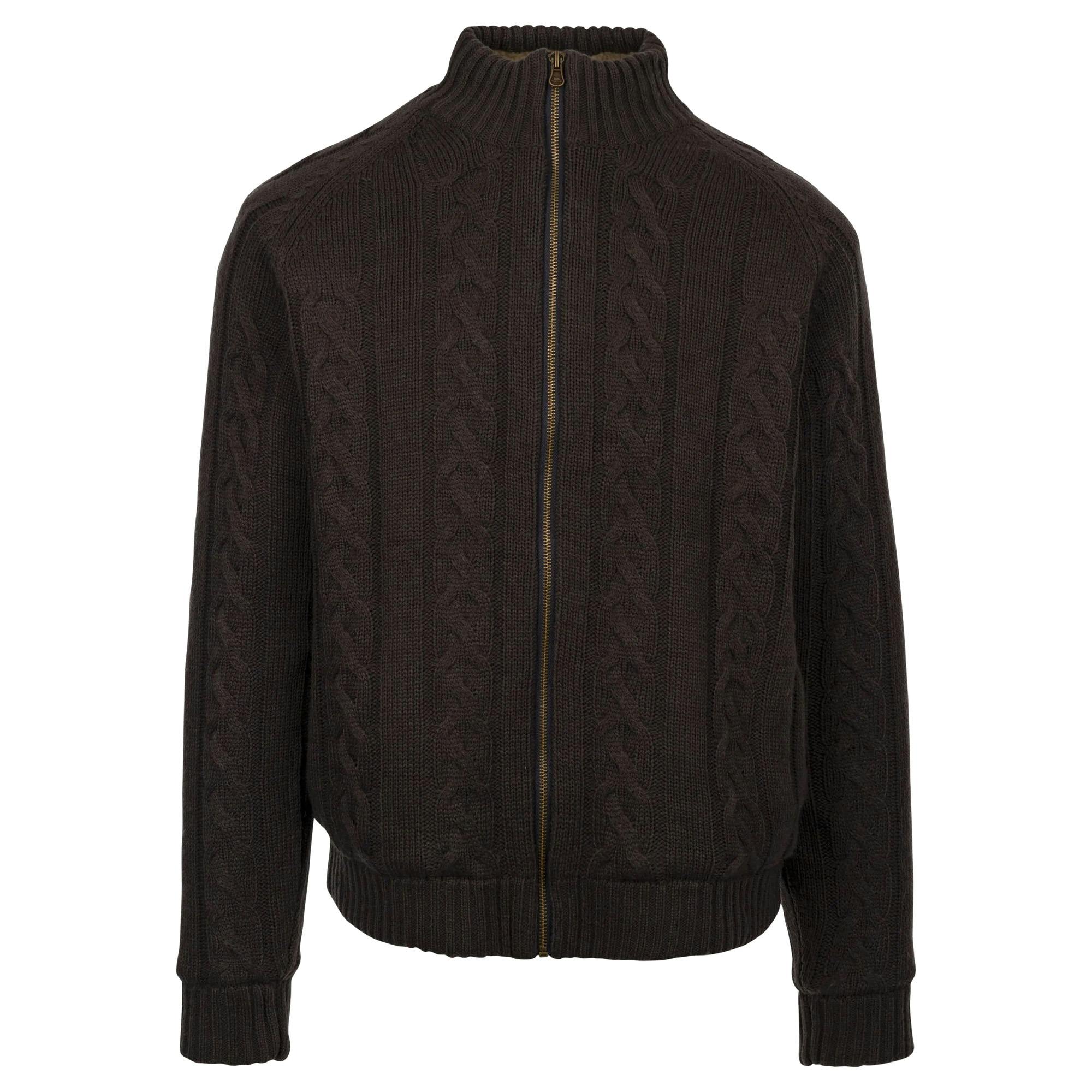 Trespass Men's Dark/Grey Dipton Knitted Jacket - Xl - 100% Mixed