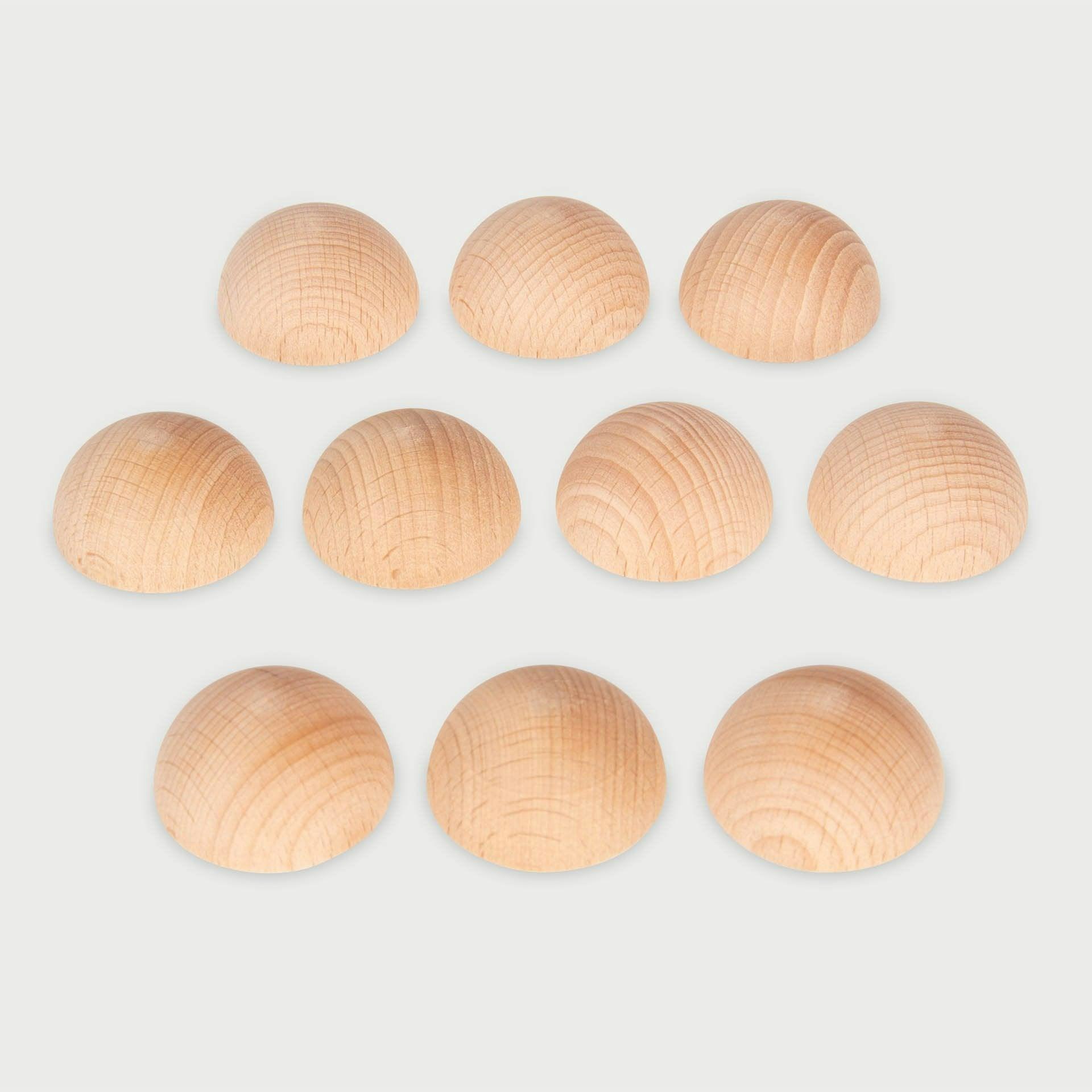 Tickit Natural Wooden Semispheres