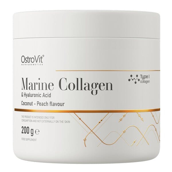 Ostrovit Peach Marine Collagen & Hyaluronic Acid, Coconut - 200G