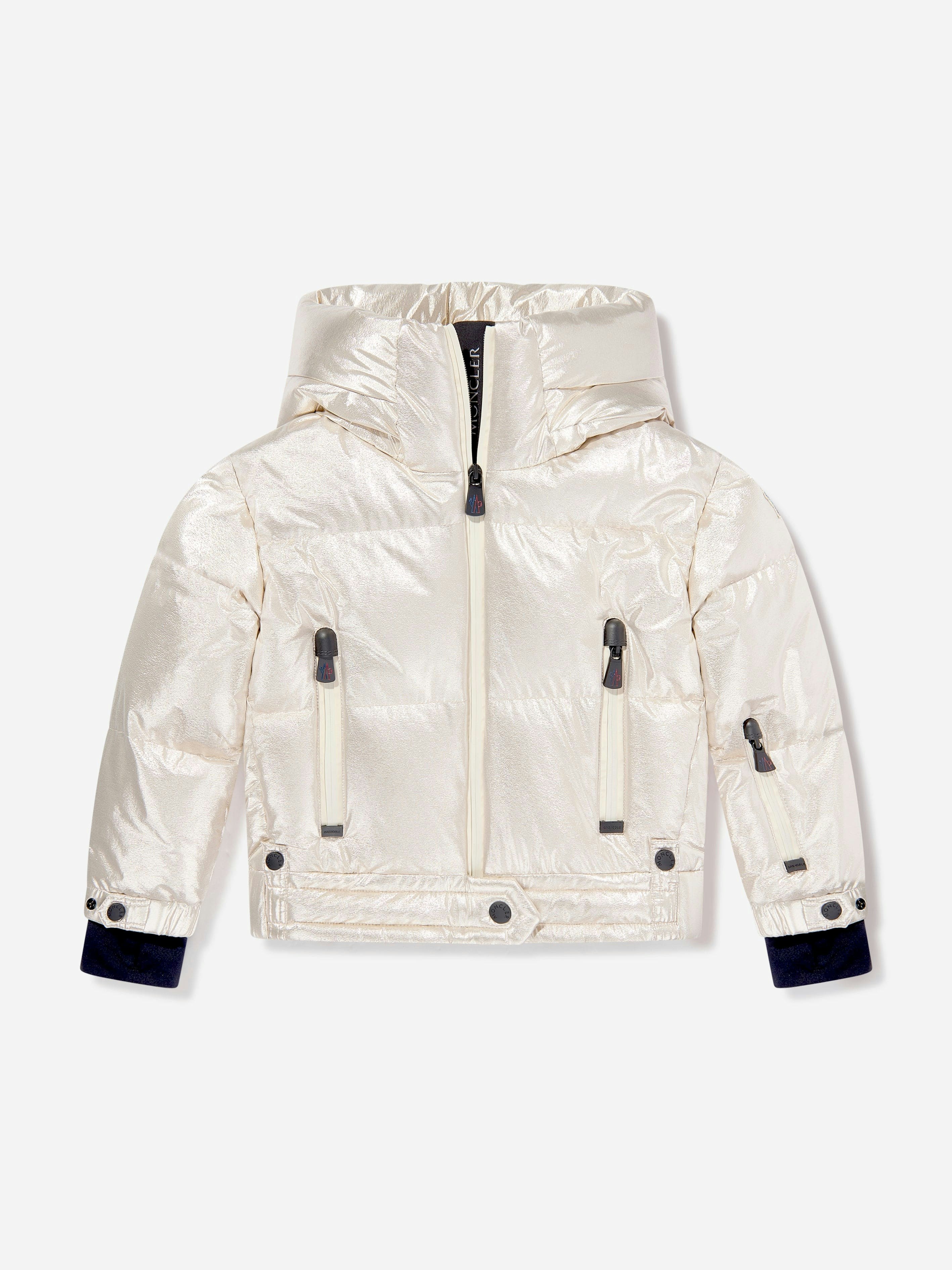 Moncler Enfant Girls Gold Grenoble Violette Down Padded Jacket In - 8 Yrs