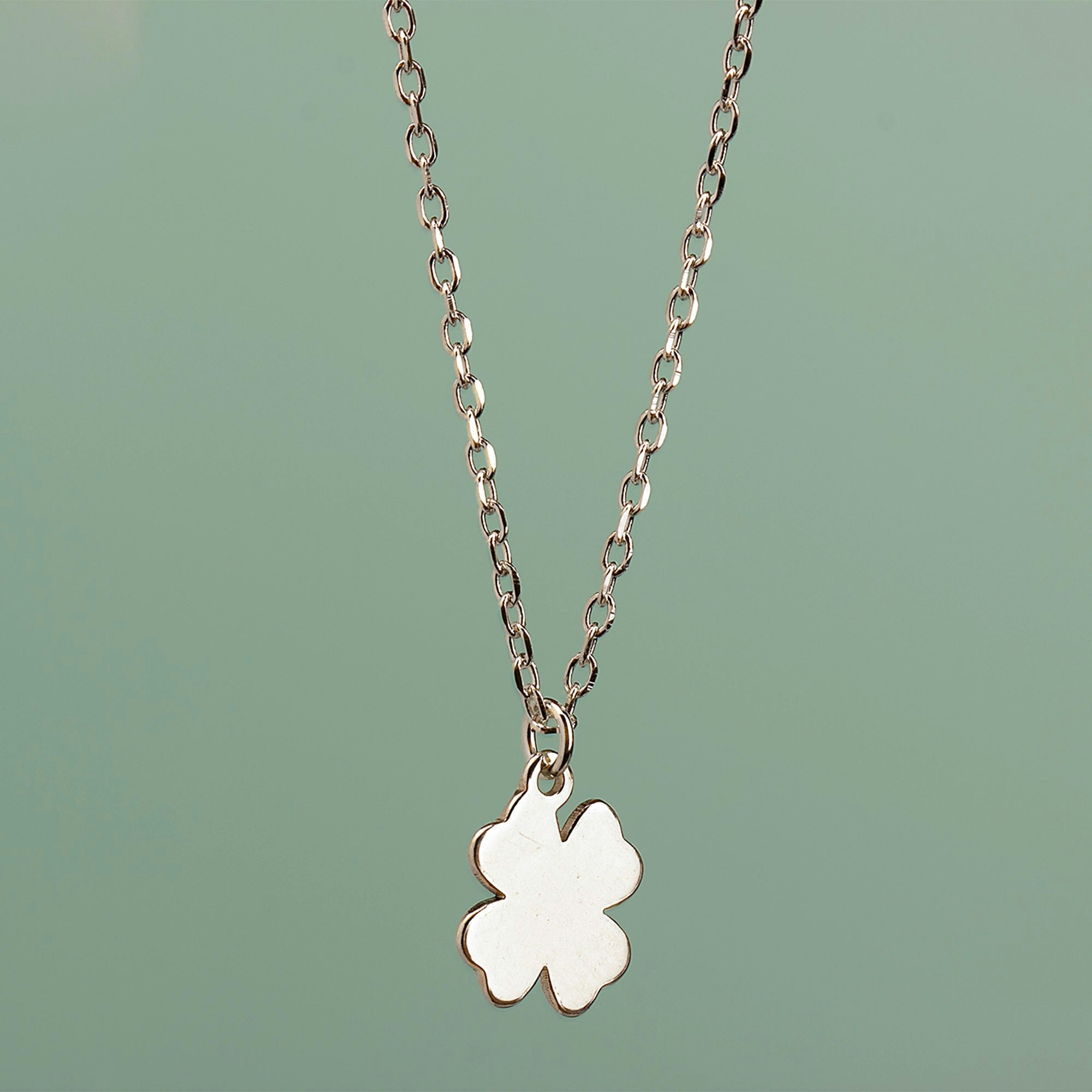 Mylee London Silver Four Leaf Clover Necklace - Sterling - No