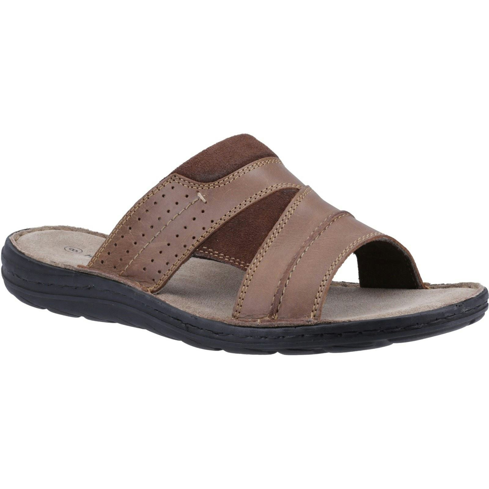Hush Puppies Men's Archer Leather Tan Sandals - Size 6
