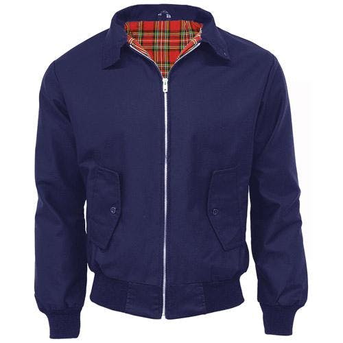 Coolandnew Men's Classic Harrington Jackets - Made In The Uk - Navy - 2XL