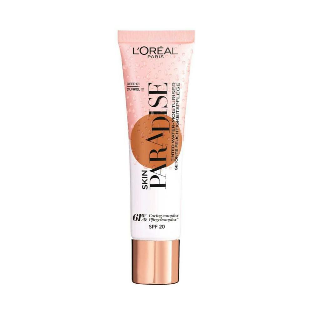 L'oréal Paris L'oreal Paris Skin Paradise Tinted Water Moisturiser Spf 20 30Ml - 01 Deep - 03 Deep