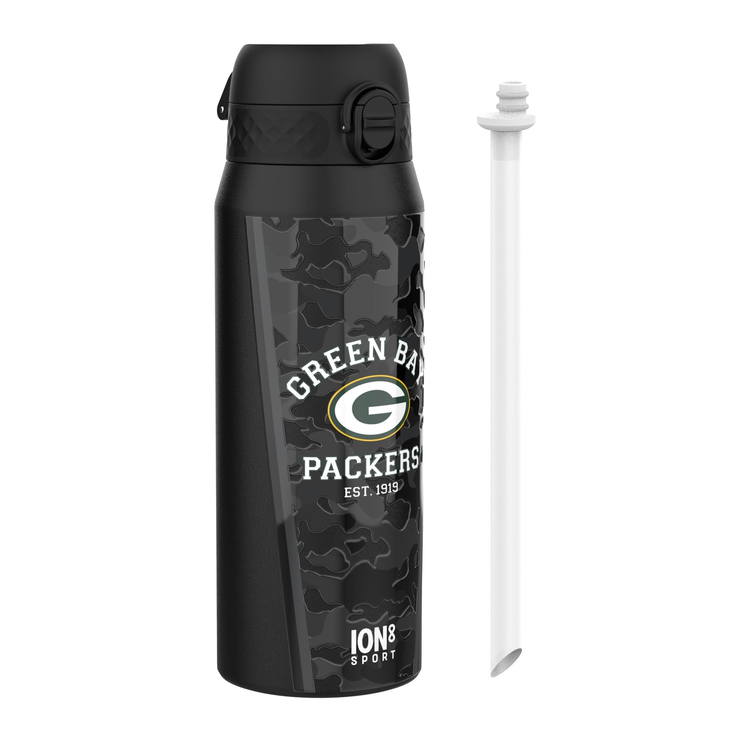 Rackhams Nfl X Ion8 Insulated Steel Water Bottle, Nfl Packers, 750Ml (24Oz)