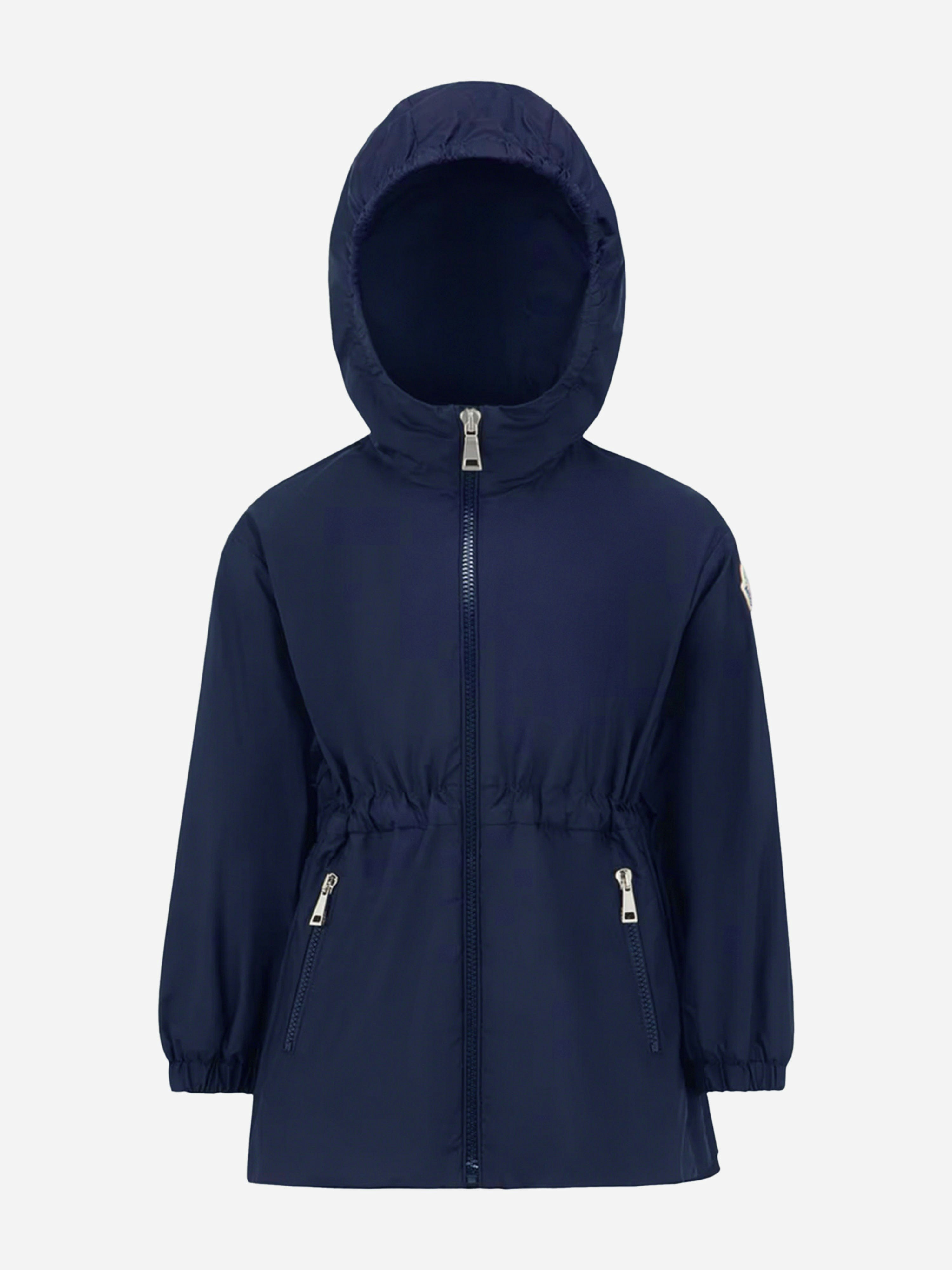 Moncler Enfant Girls Blue Wete Jacket In Navy - 8 Yrs