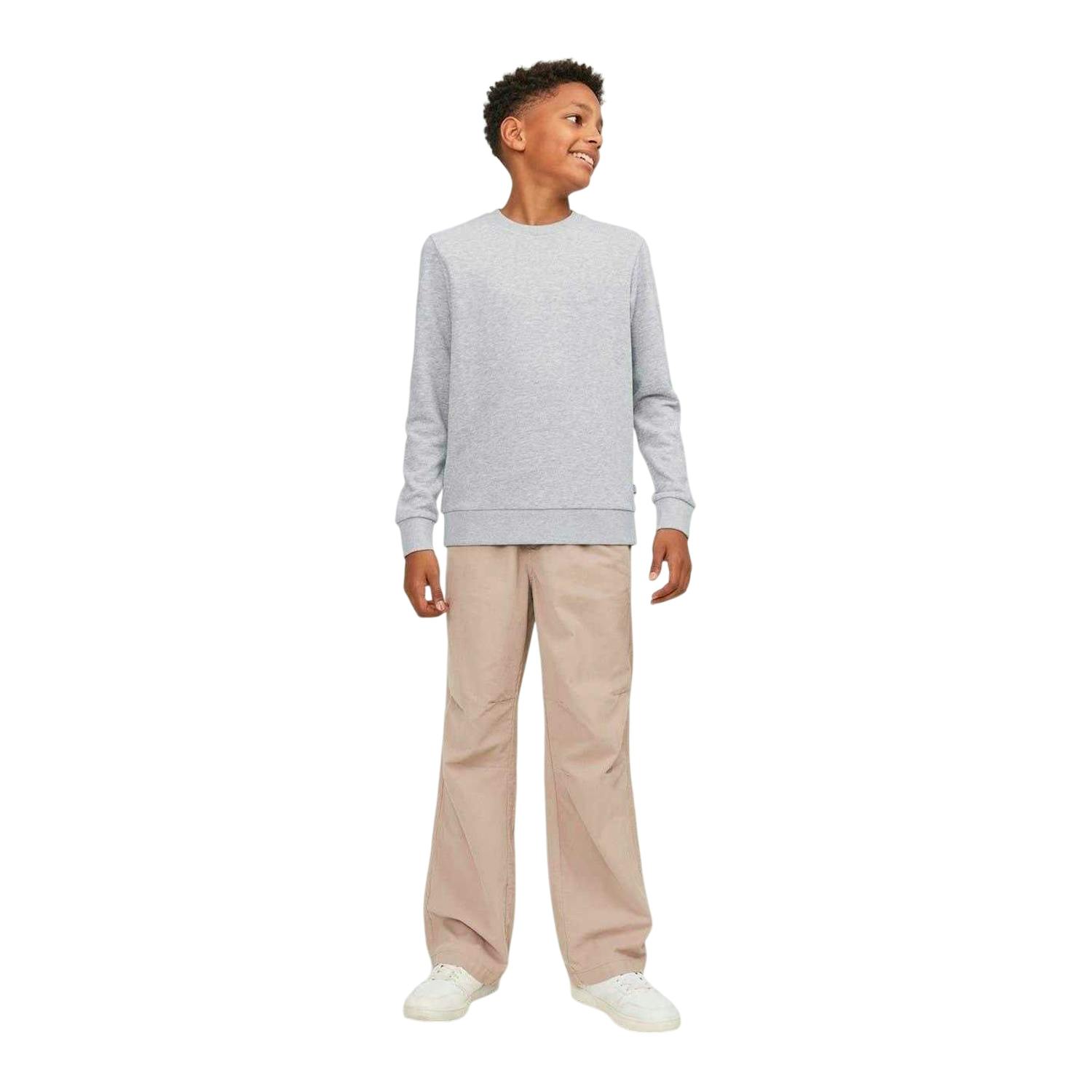 Jack And Jones Boys Light/Grey Regular Sweatshirt - Melange - 12 Years - Melange - 65% Recycled Polyester/35% Cotton