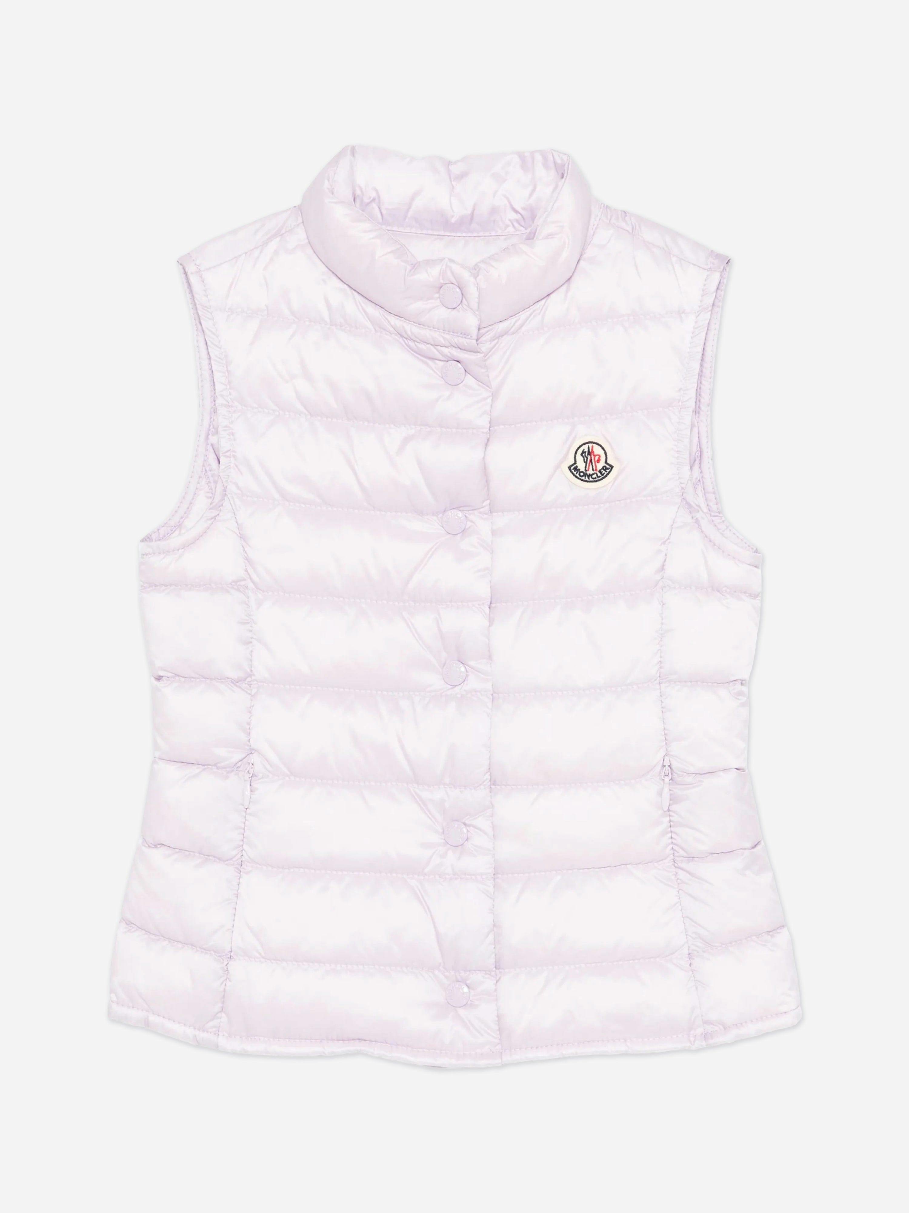 Moncler Enfant Girls Purple Down Padded Liane Gilet In - 12 Yrs