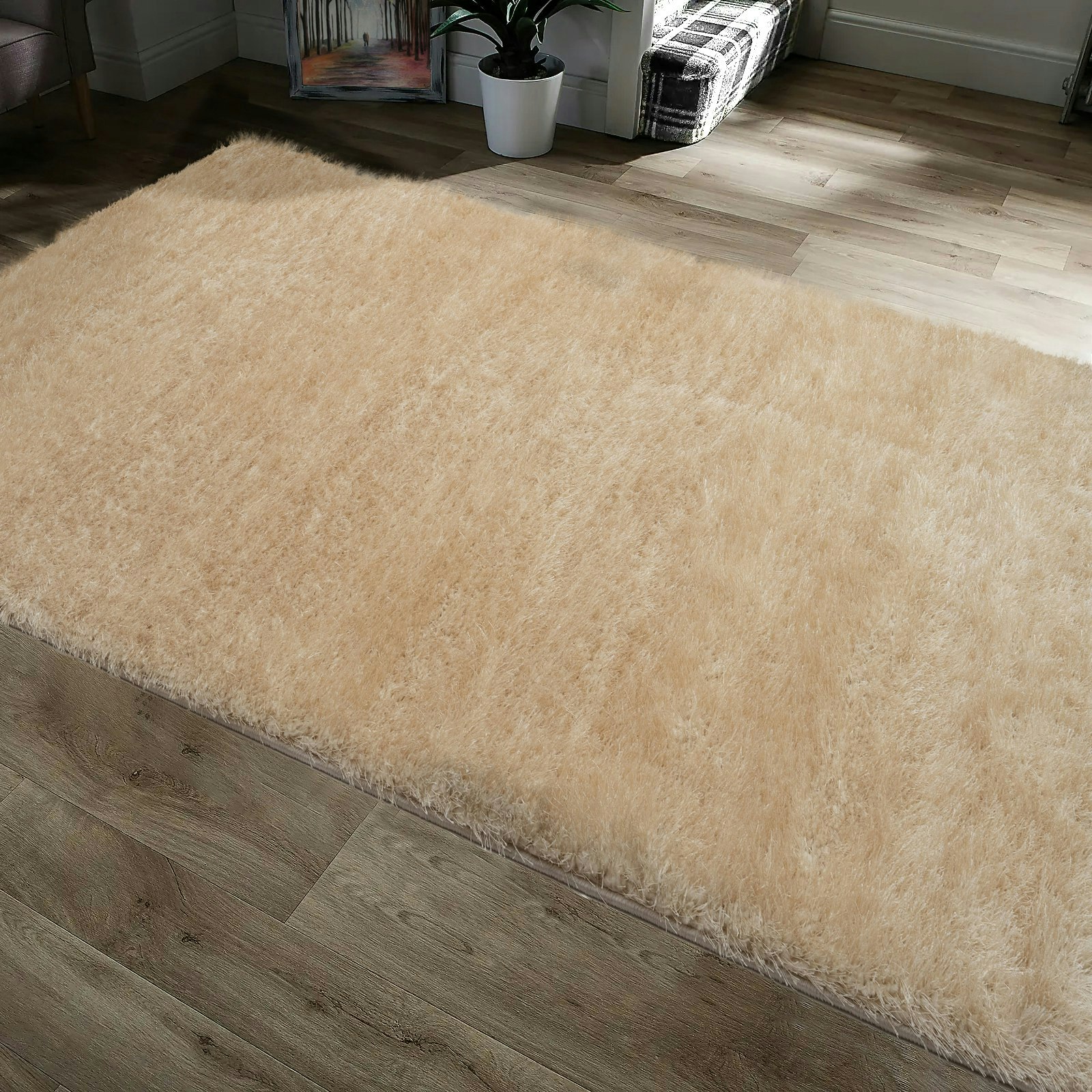 Home Republic Majestic Shaggy Rug - 120 X 170 - Latte